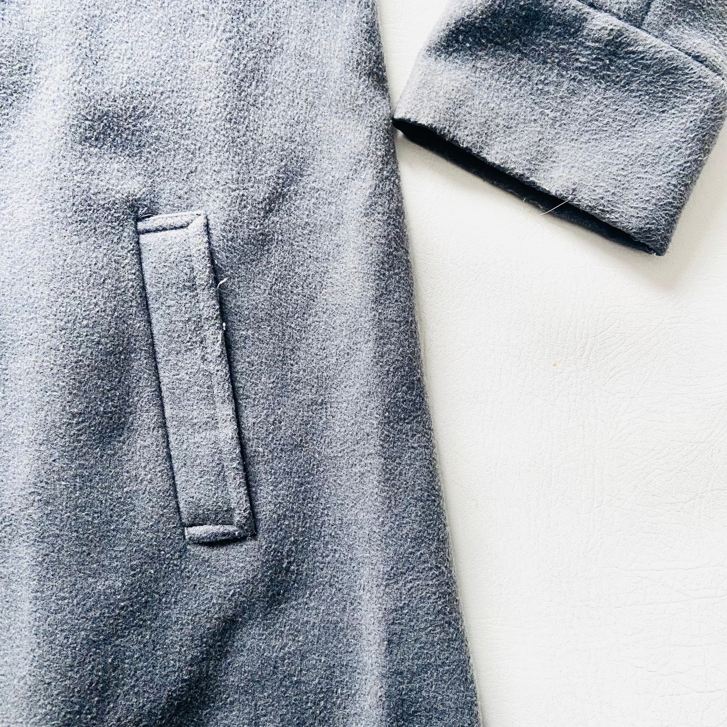 Target Collection | Grey Collarless Duster Coat | Long Minimalist Jacket | Size US 12 (UK 16)