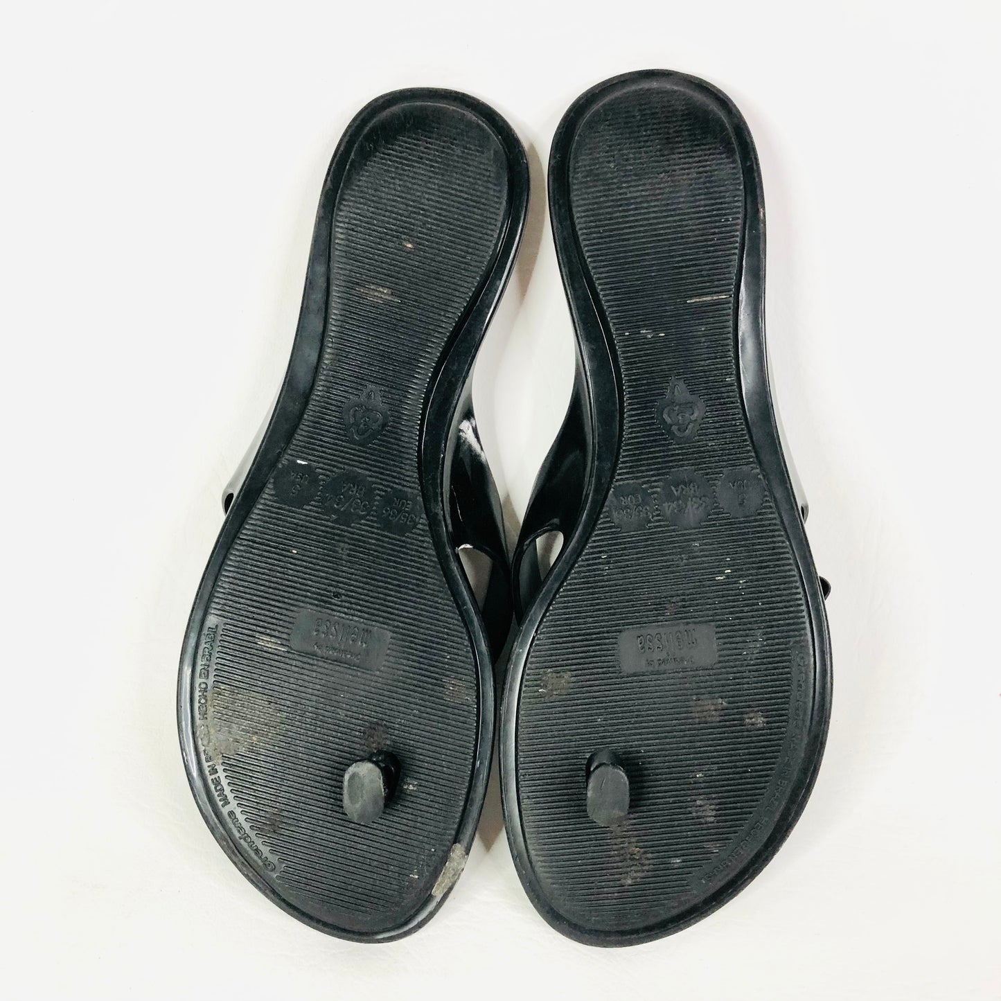 Melissa Mel Black Butterfly Thong Flip Flop Sandals UK 3 (35/36)
