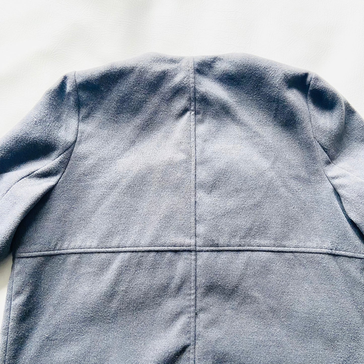 Target Collection | Grey Collarless Duster Coat | Long Minimalist Jacket | Size US 12 (UK 16)