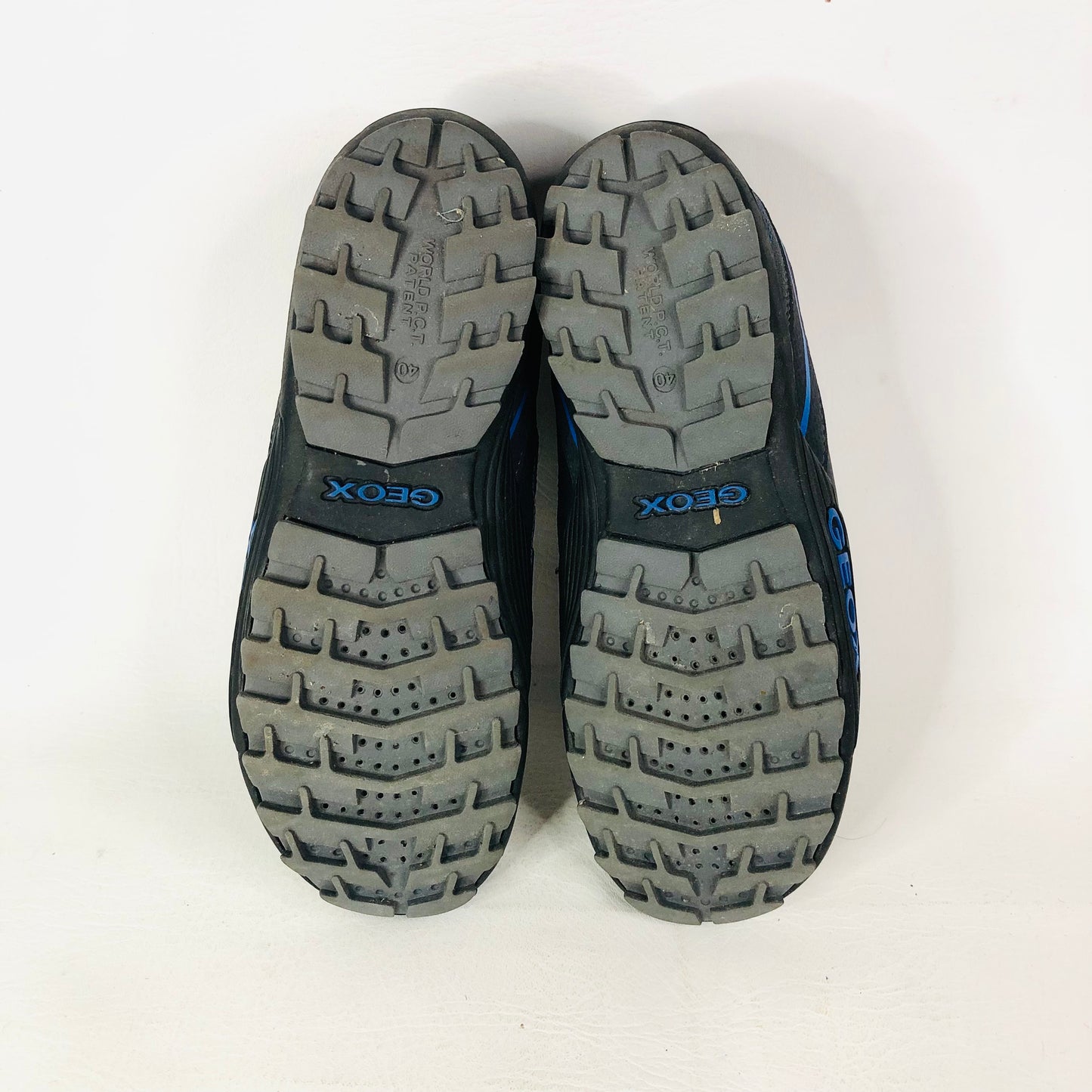 Geox Navy Blue Savage Leather Sneaker Trainers Size 6.5 (EU 40)
