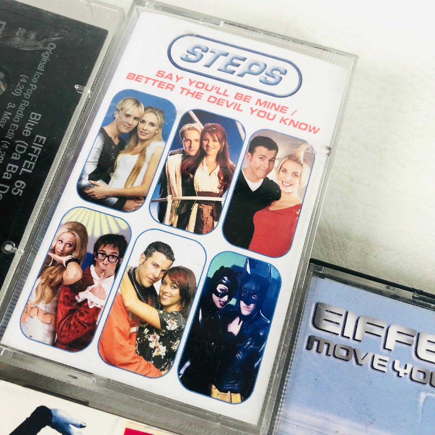 5x 1990s/2000s Pop Music Single Cassette Tape Bundle (Steps Gabrielle Diana Ross Eiffel 65)