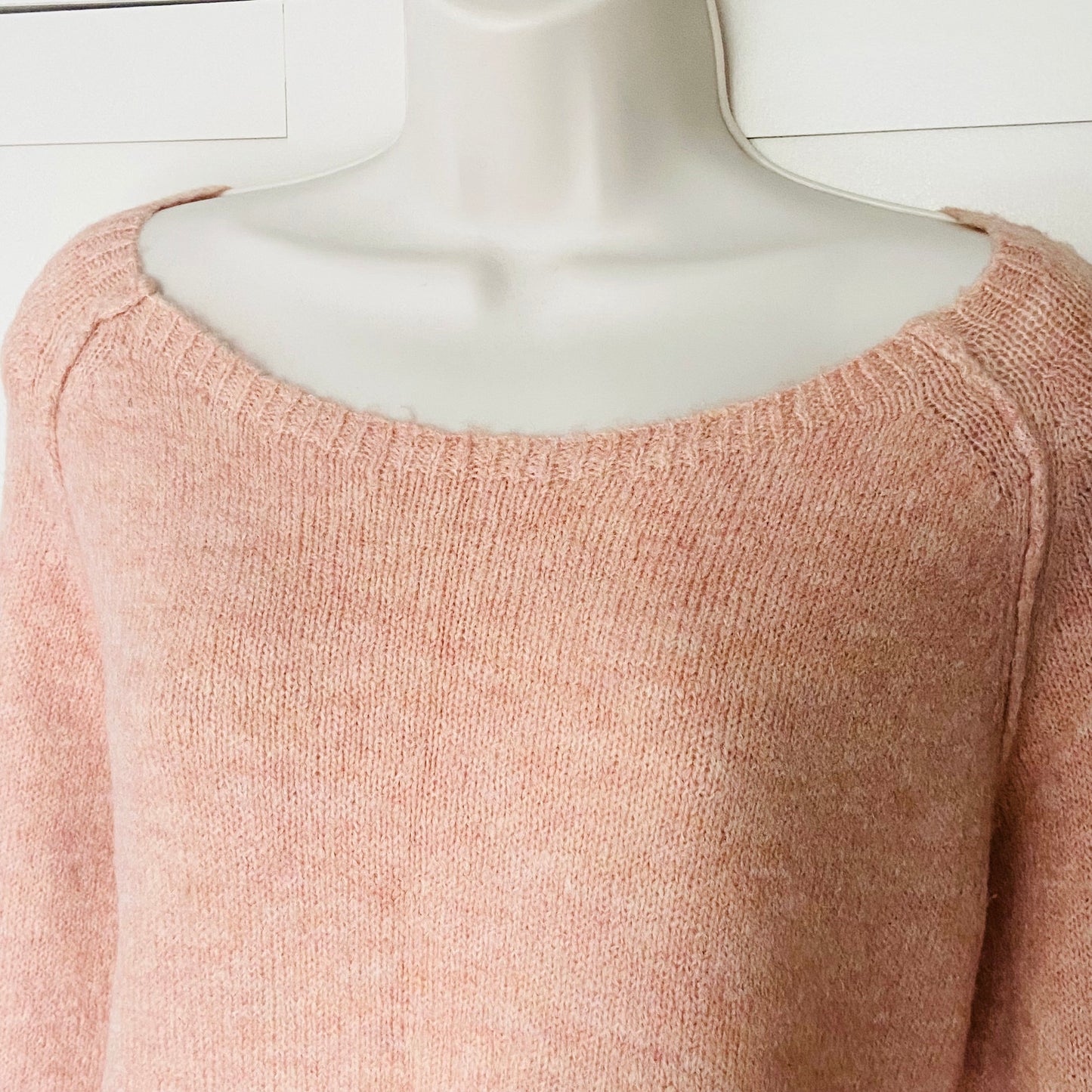 Sandwich_ Clothing Peach Nude Wool Blend Knit Jumper Split Back Size XL NEW