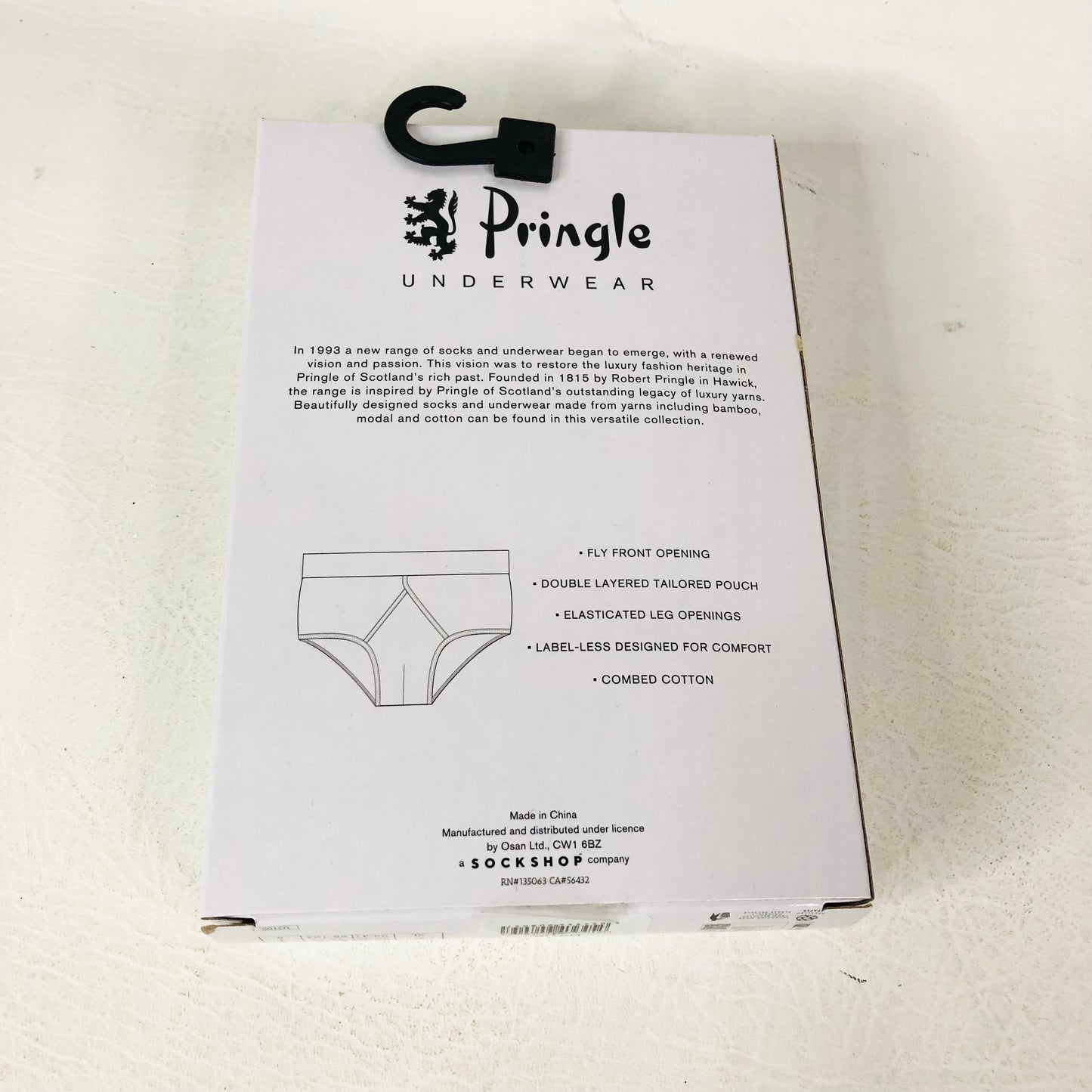 Pringle Underwear White 3 Pack High Waist Y-Front Briefs Size Small NEW in Box