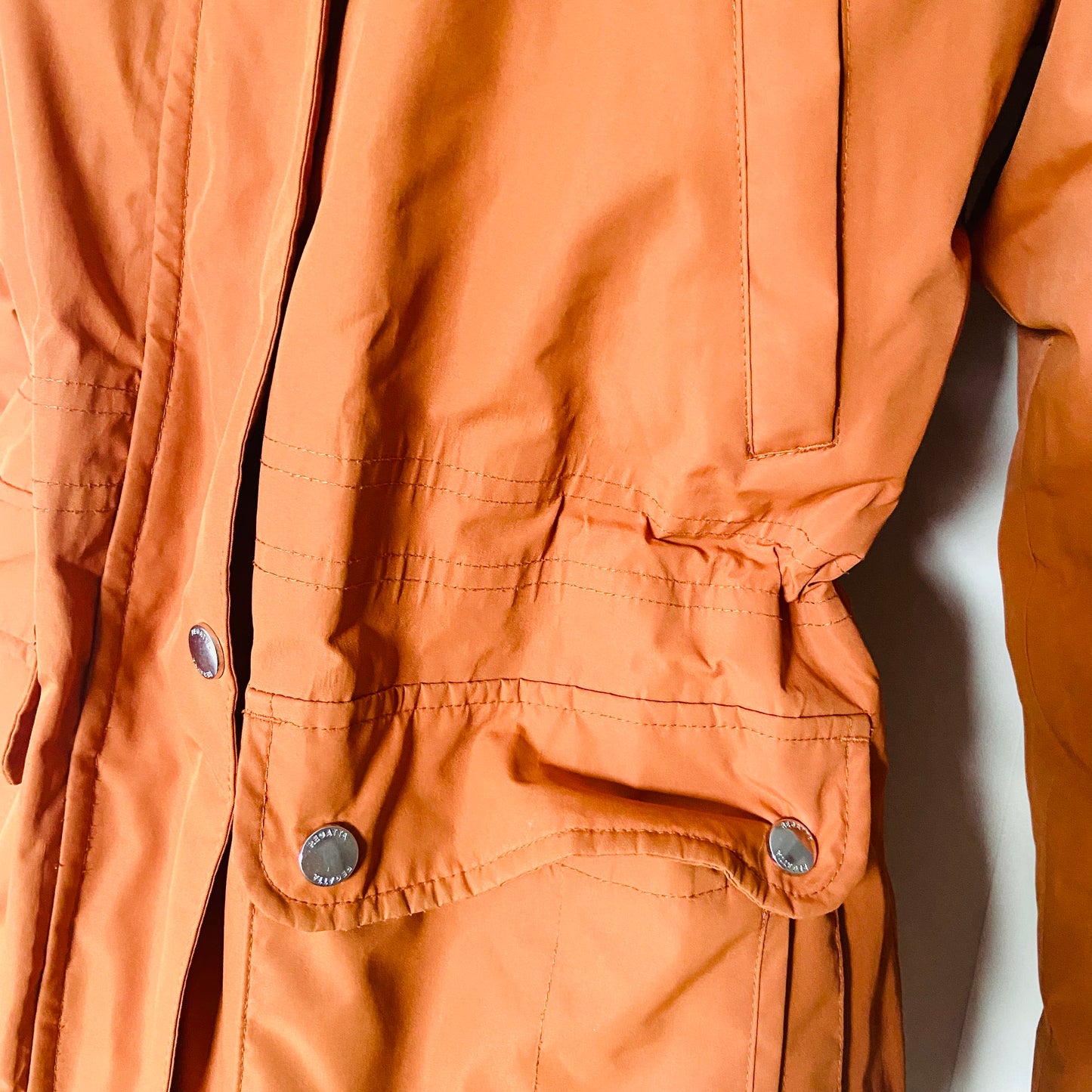 Regatta | Voltera Waterproof Insulated Heated Parka Coat | Burnt Orange | Faux Fur Hood | Size 10