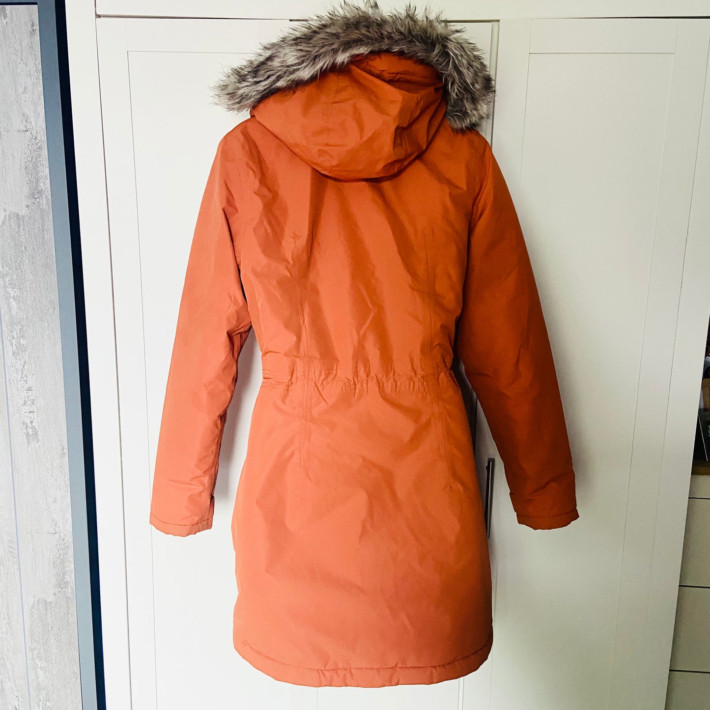 Regatta | Voltera Waterproof Insulated Heated Parka Coat | Burnt Orange | Faux Fur Hood | Size 10