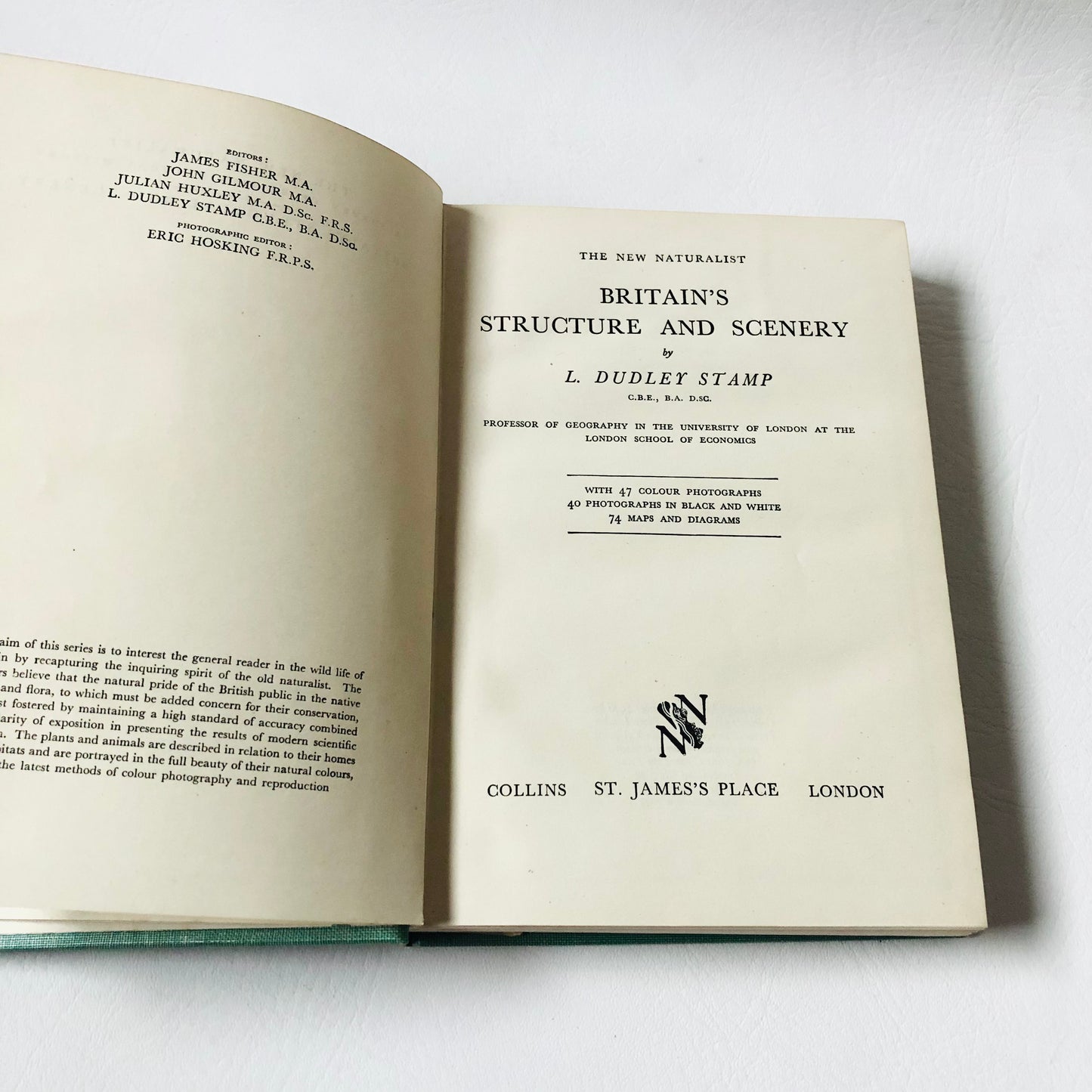 Rare Vintage 1947 L. Dudley Stamp BRITAIN'S STRUCTURE & SCENERY New Naturalist No. 4 2nd Ed