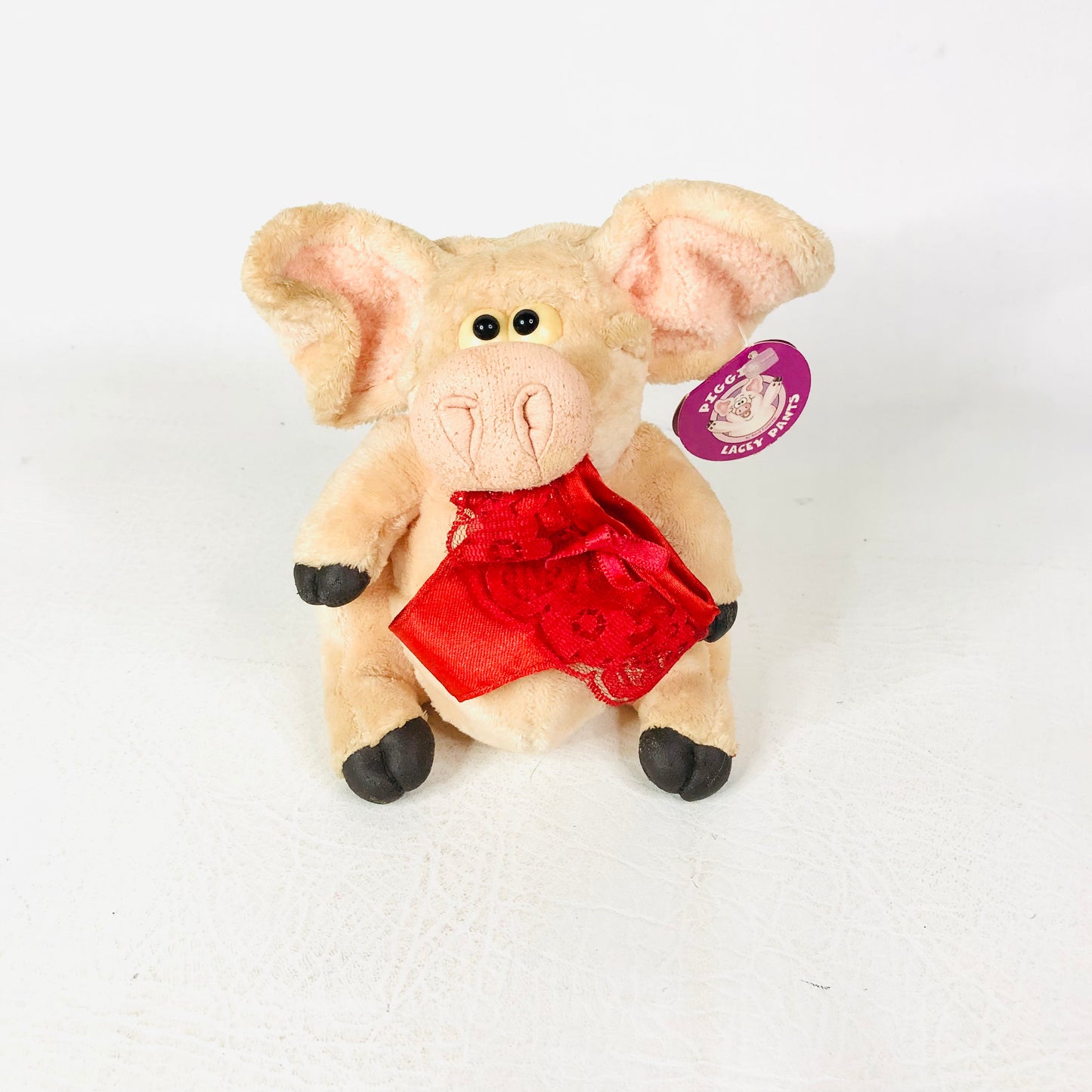 Piggin’ Big Ears Novelty Plush Lacy Red Pants Knickers Y2K Soft Toy