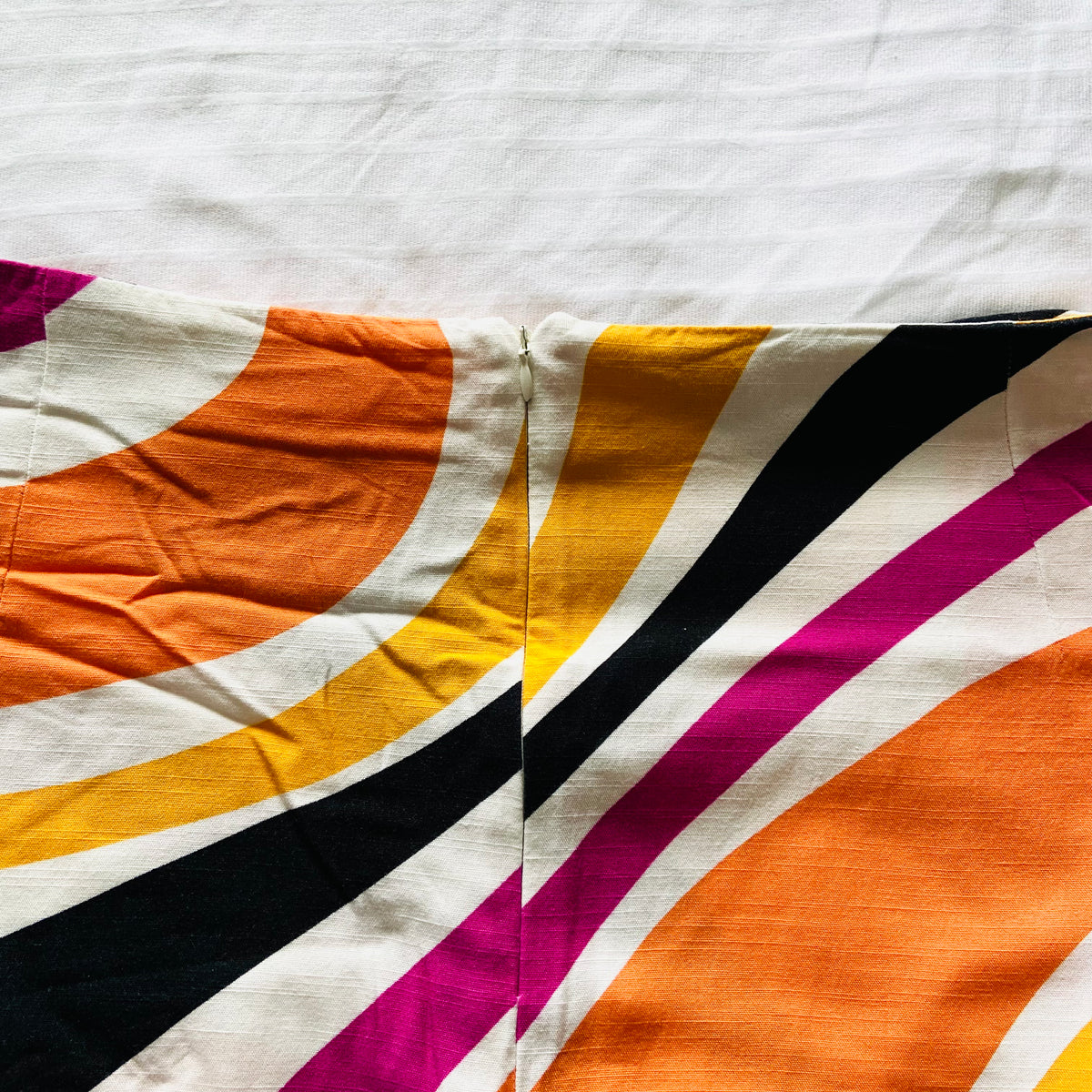 FW Bridge | Multicolour (Pink, Orange, White, Black) | Wave Stripe Midi Wrap Skirt | Tie Waist | Size 20