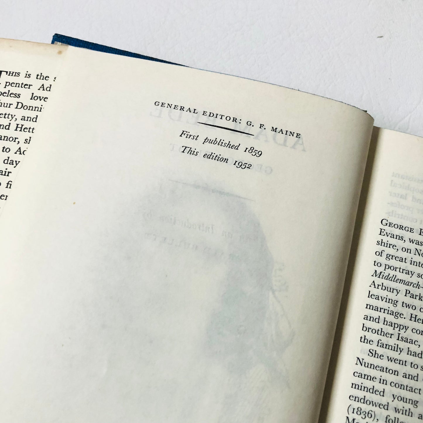 Adam Bede By George Eliot - Collins Classics (521) 1952 Hardback - Vintage