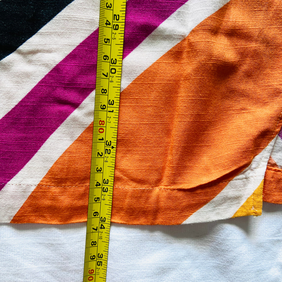 FW Bridge | Multicolour (Pink, Orange, White, Black) | Wave Stripe Midi Wrap Skirt | Tie Waist | Size 20
