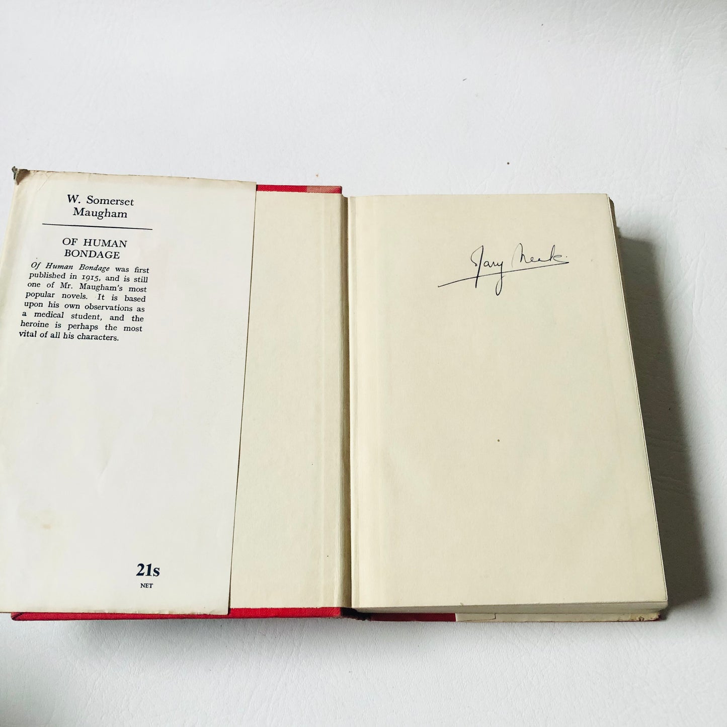 Of Human Bondage BY W. Somerset Maugham - Heinemann, 1961 - Hardback Book