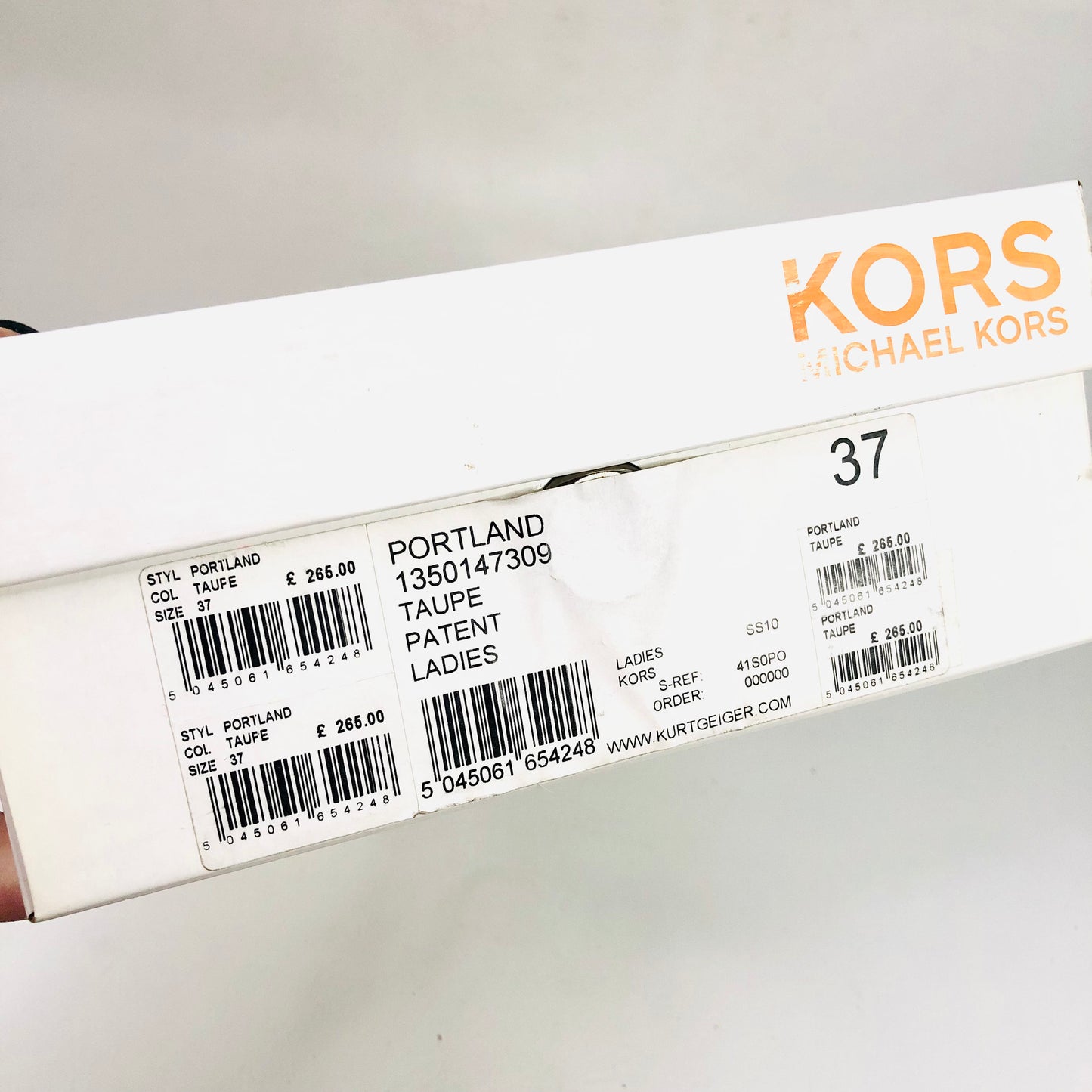 Michael Kors Portland Taupe Stiletto High Heels Leather OpenToe Court Size 4 NEW
