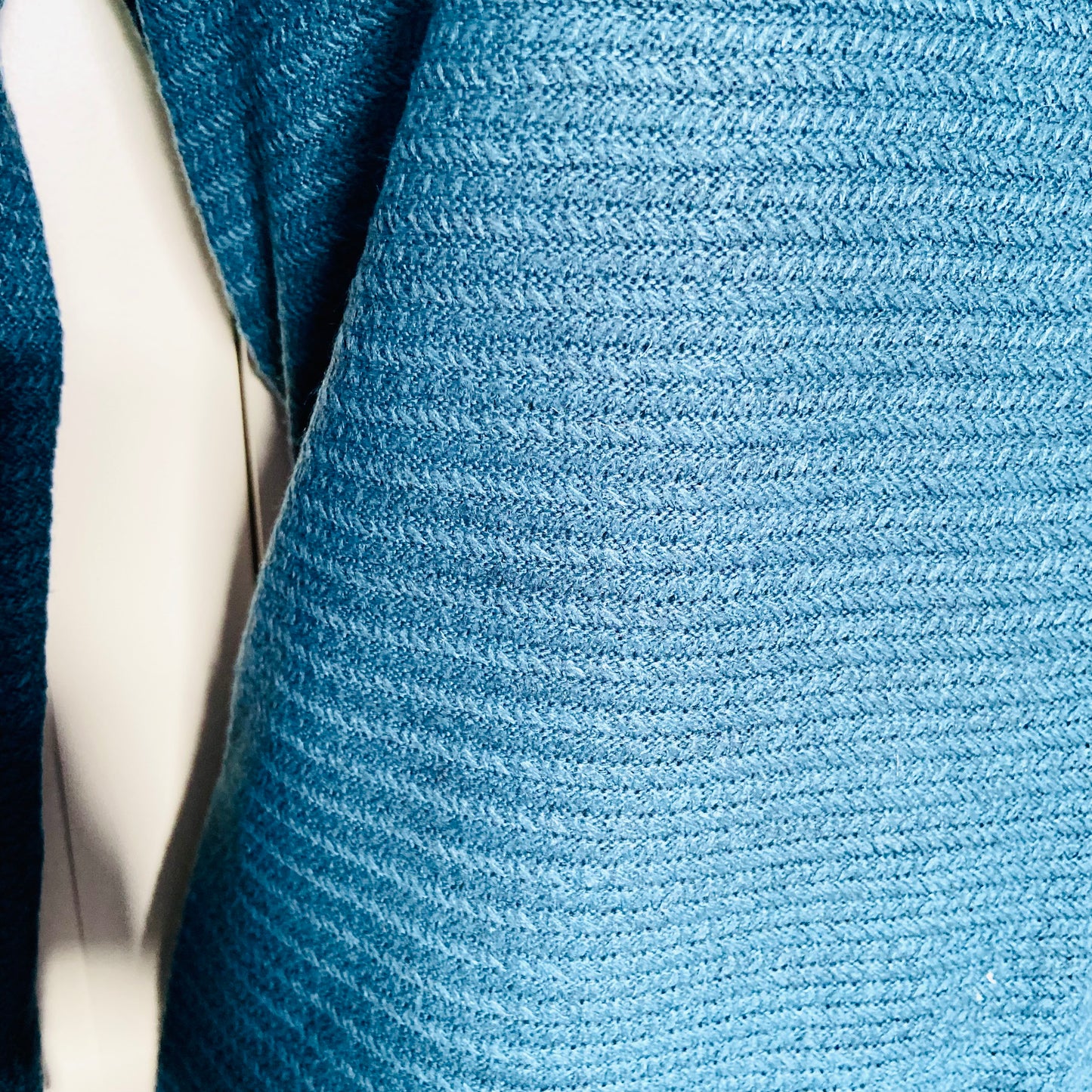 Fat Face | Teal Blue | Simone Textured Knit Skater Jumper Dress | 3/4 sleeve | Size 14