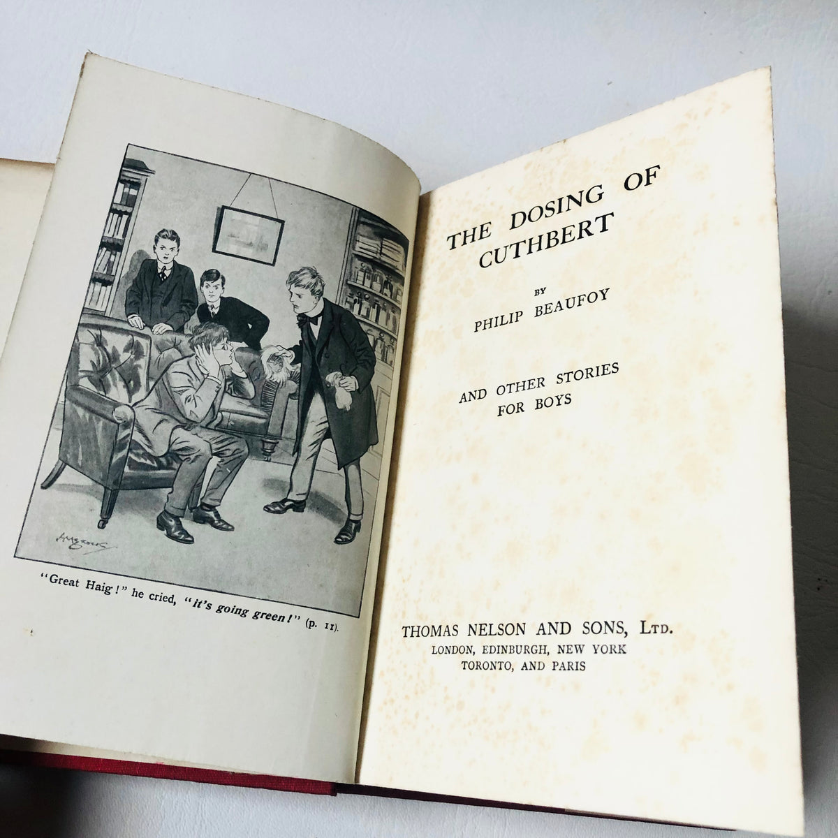 The Dosing of Cuthbert - Philip Beaufoy -1920s Hardback Book With Dust Cover