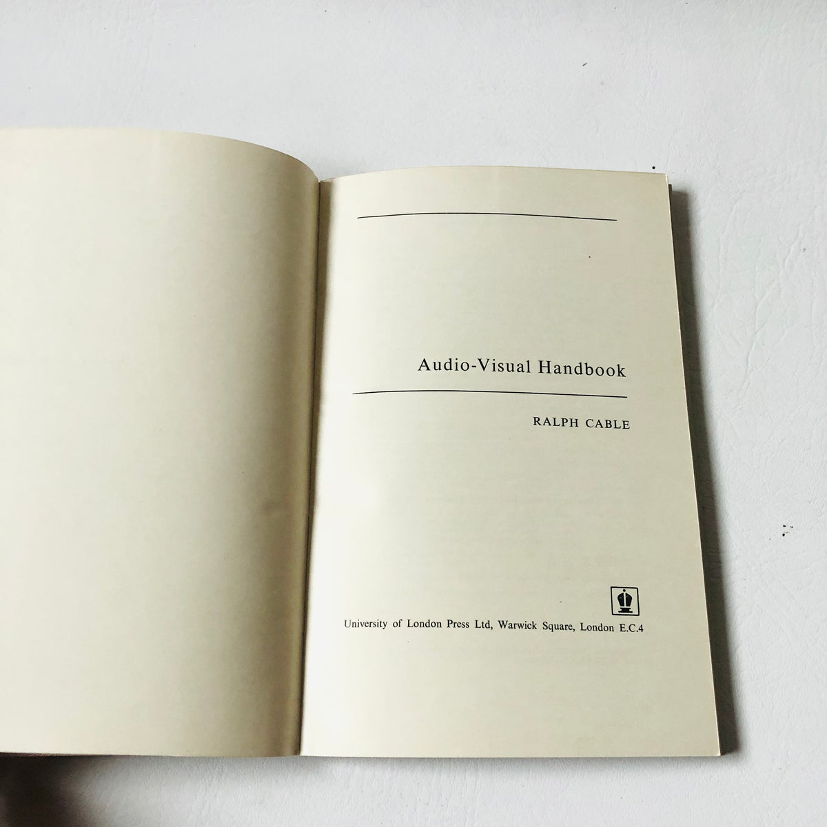 Audio-Visual Handbook Ralph Cable 1965 Education Media University of London
