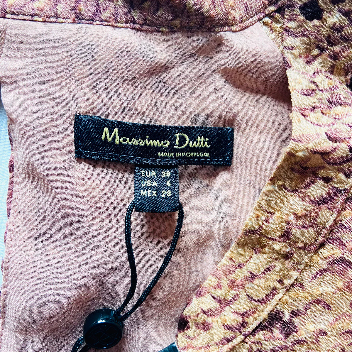 Massimo Dutti | Snakeprint Tan Brown Nude | Keyhole Belted Midi Tea Dress | Lightweight | Size 10 | NEW
