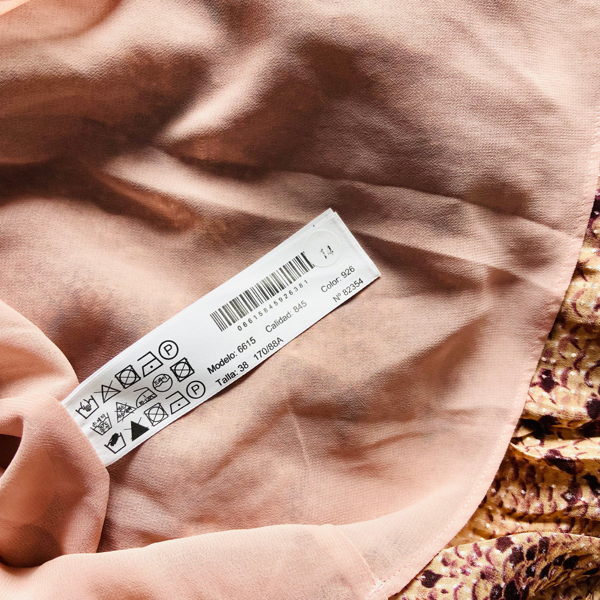 Massimo Dutti | Snakeprint Tan Brown Nude | Keyhole Belted Midi Tea Dress | Lightweight | Size 10 | NEW
