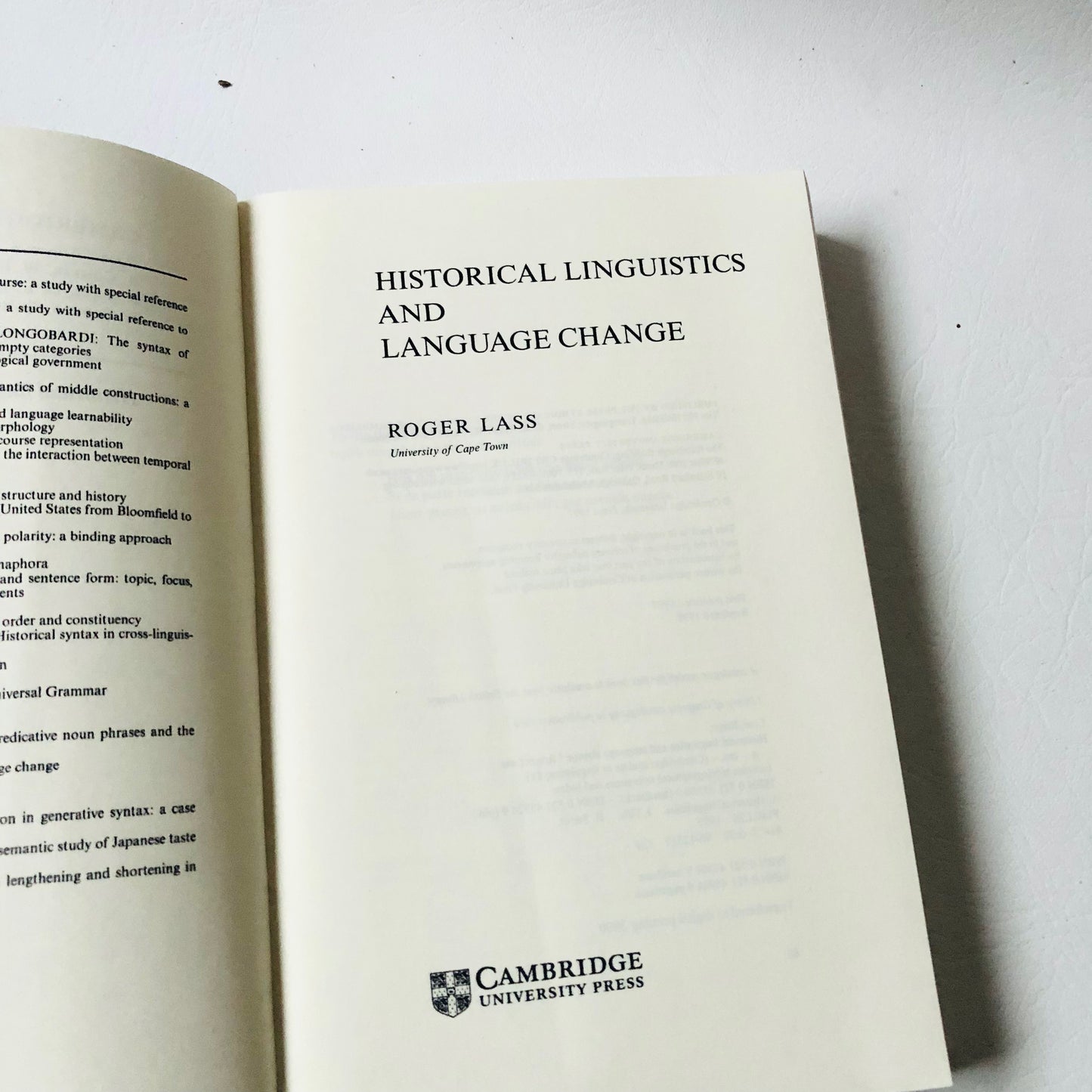 Cambridge Studies in Linguistics Historical Linguistics and Language Change - Roger Lass