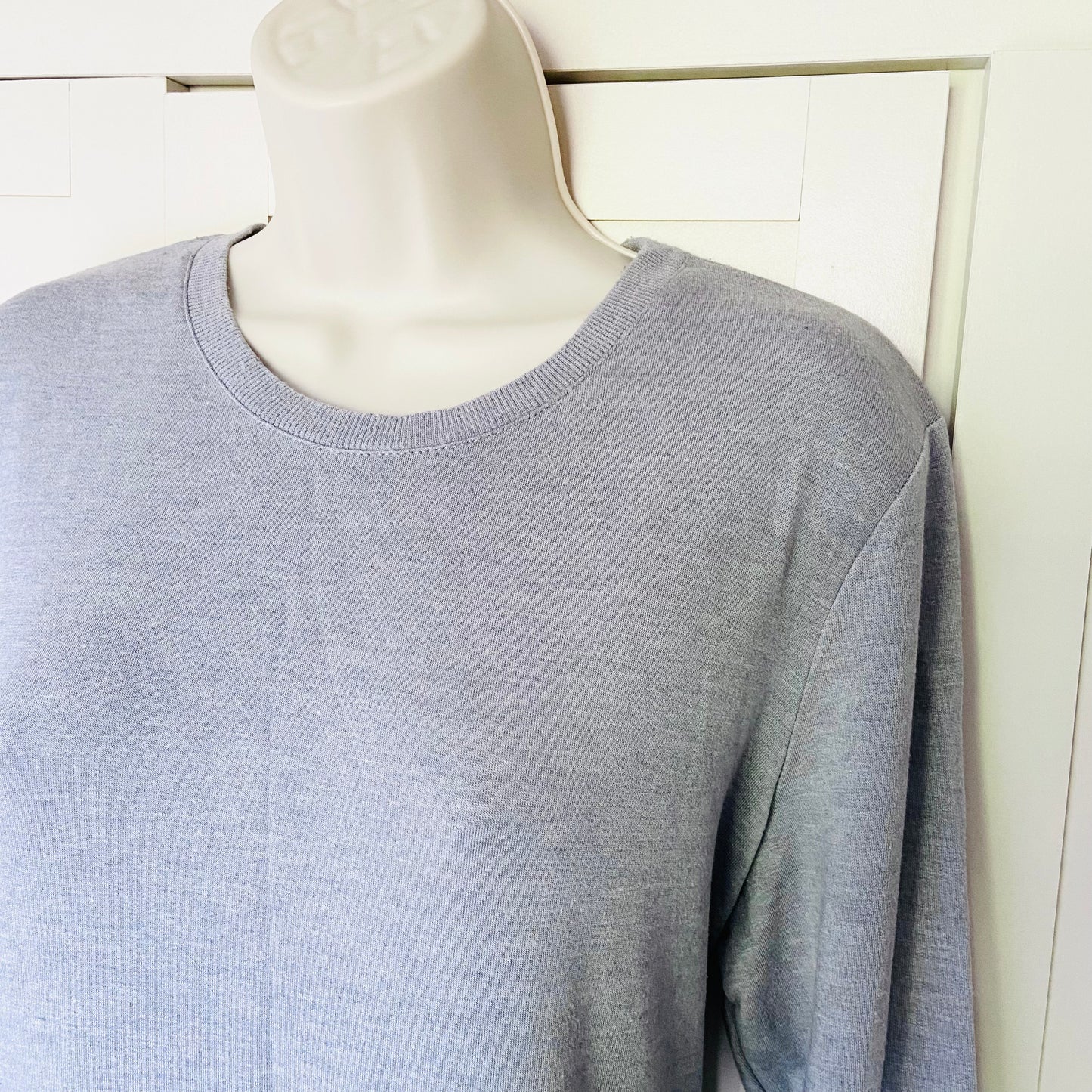 Cynthia Rowley | Grey | Sweatshirt Jumper Tunic Dress | Pleated White Skirt | Long Sleeve | Size Medium