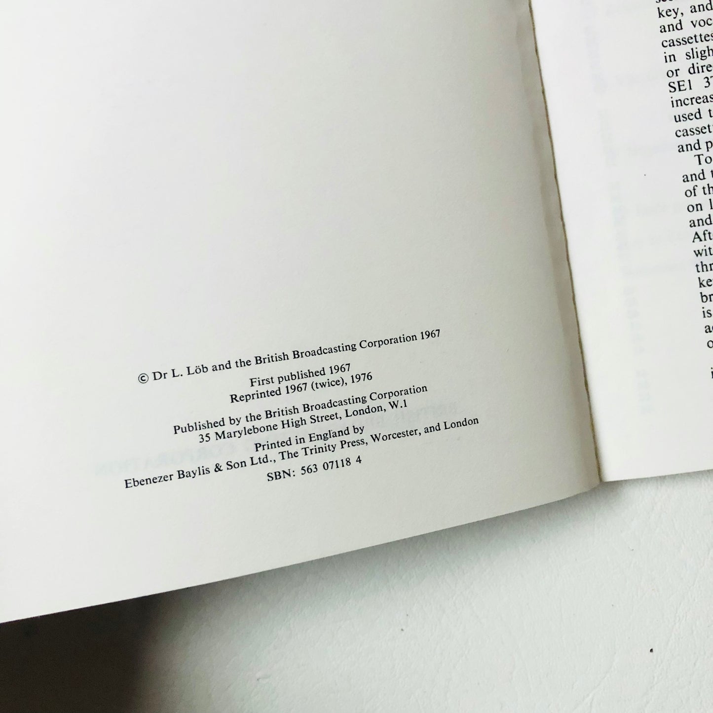 BBC Radio "Der Arme Millionär" German Everyday Language Course Book 1970s