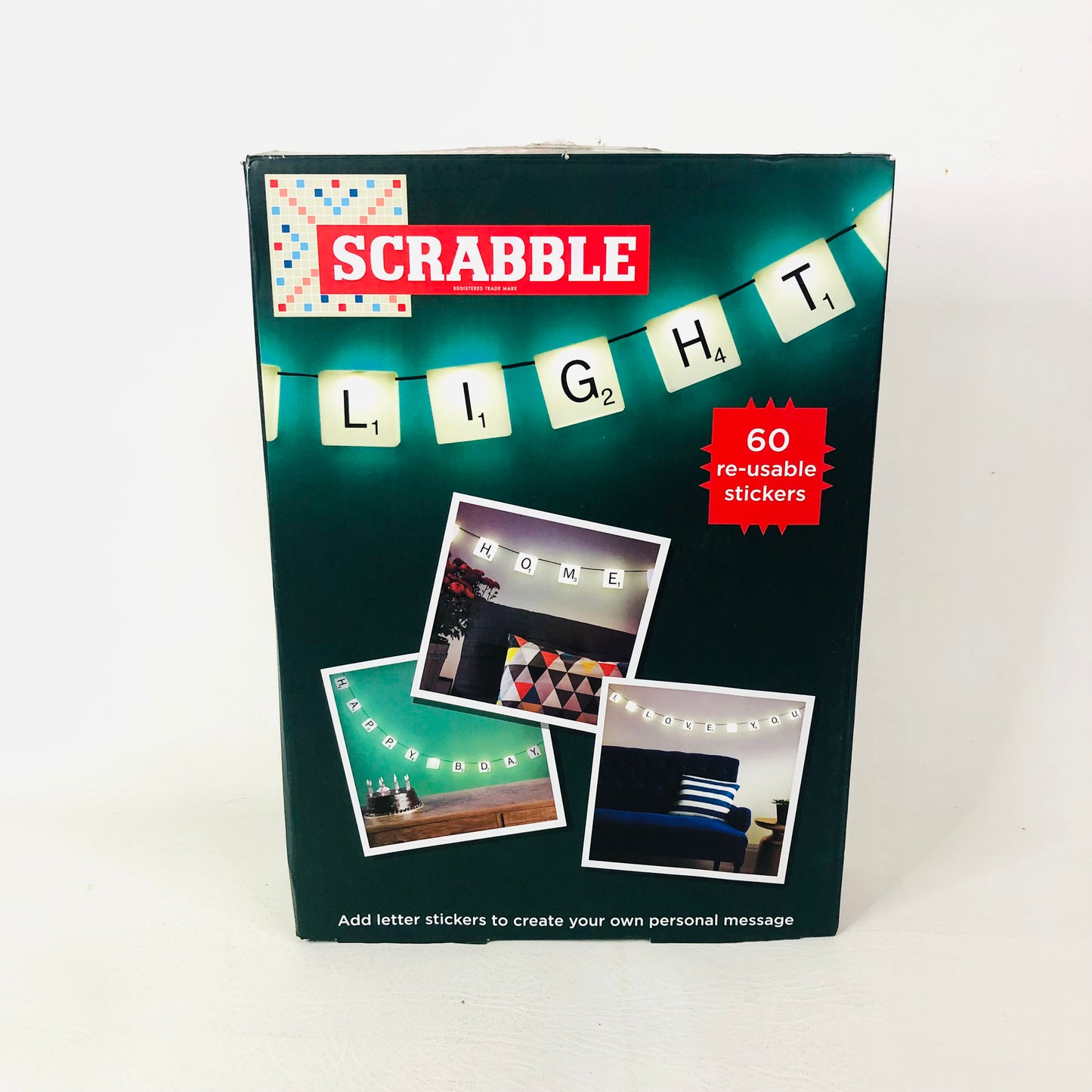 Scrabble String Lights LED Personalised 60 reusable letters Hanging wedding Home