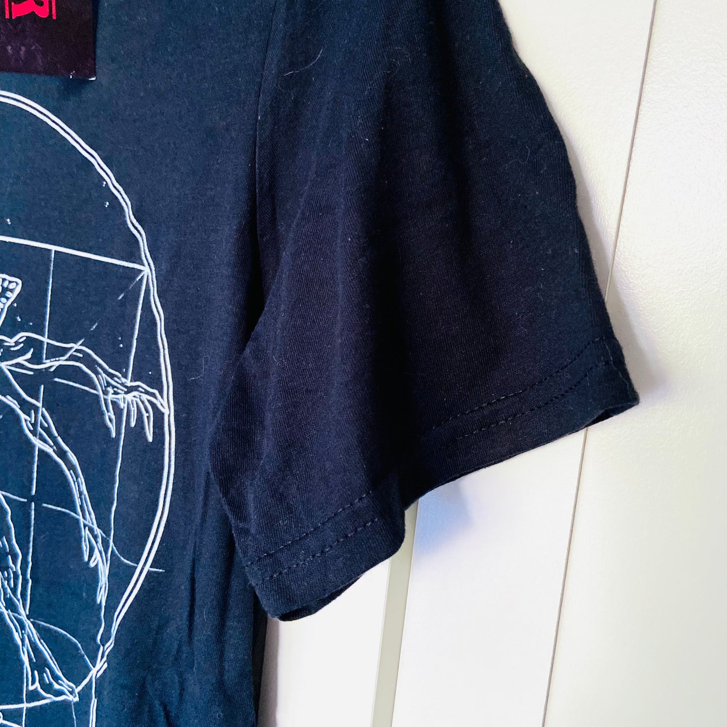 Stranger Things Netflix | Pyamid | Black T-Shirt | Vitruvian Man Demogorgon | Unisex Size Small | NEW