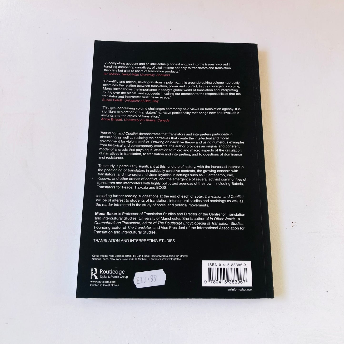 Translation and Conflict Mona Baker Routledge 2006 Paperback Book