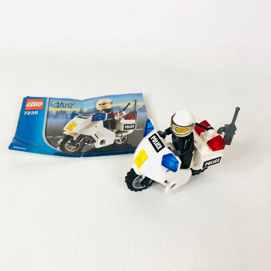 LEGO CITY: Police Motorcycle (7235) Black Stickers Version 100% Complete with Instructions