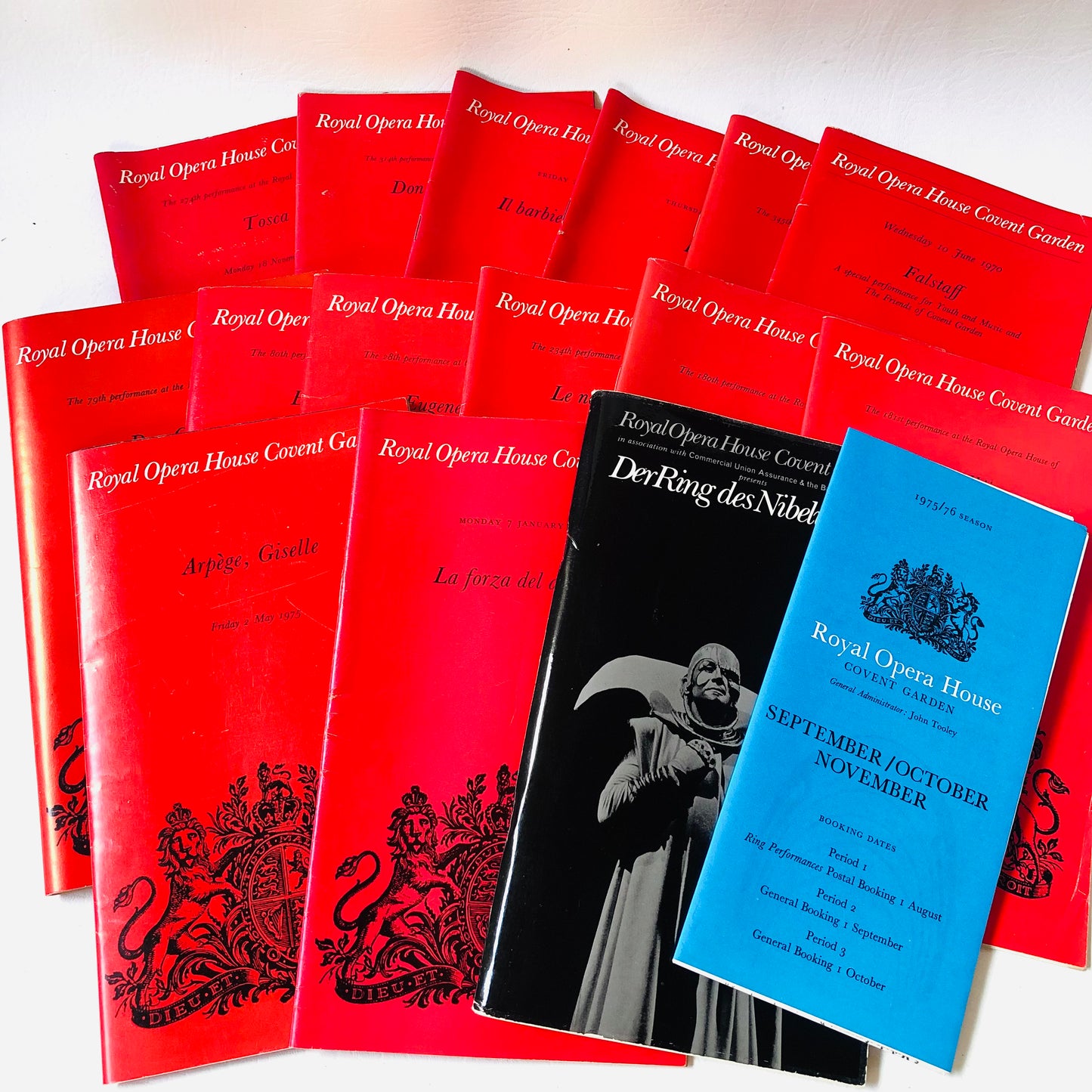 16x Royal Opera House Covent Garden London Programmes Bundle Lot Retro 1970s