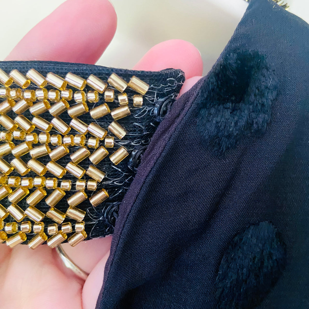 Jaeger (M&S) | Black & Gold Polka Dot | Blouson Sleeve Midi Column Dress | Size 10 | NEW | RRP £135