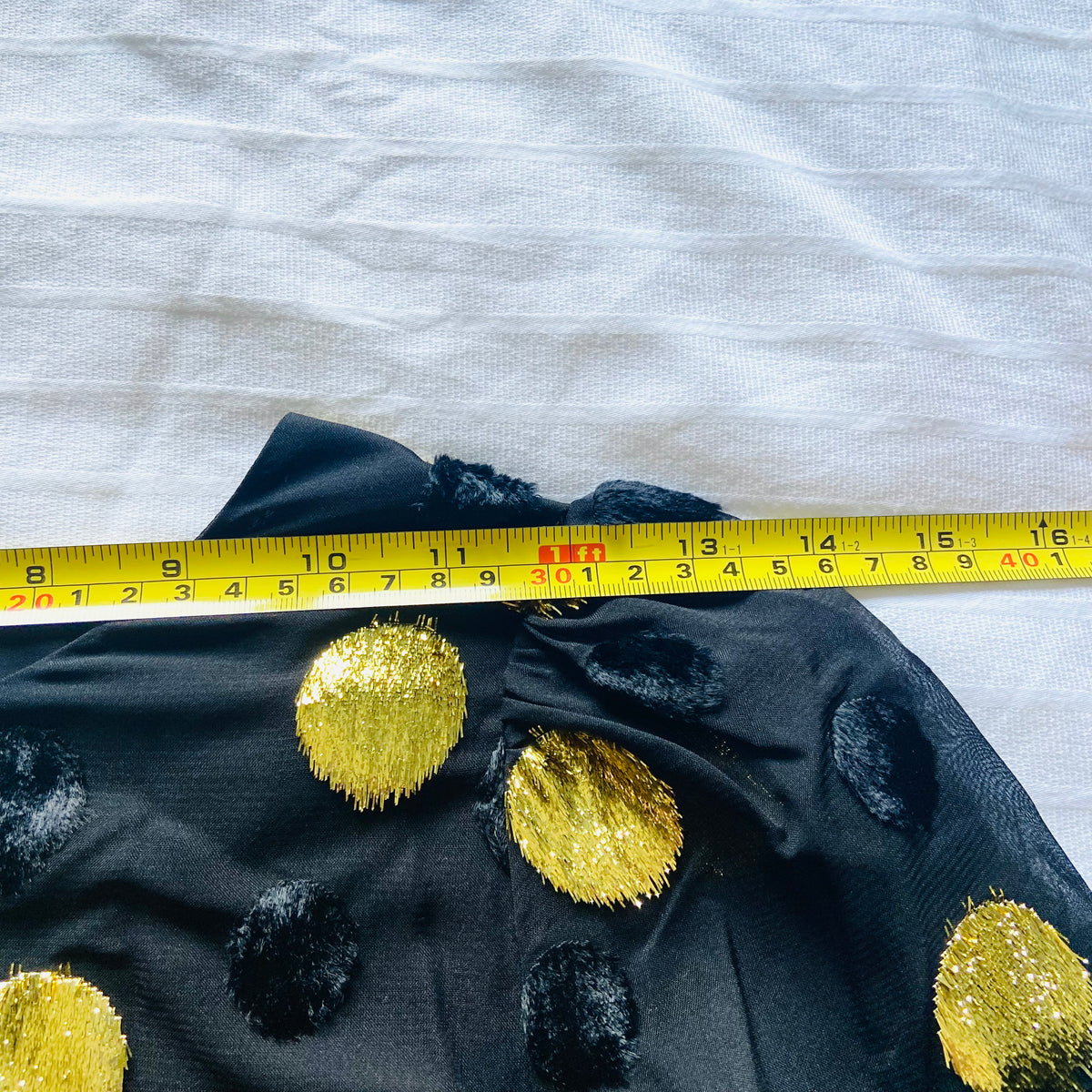 Jaeger (M&S) | Black & Gold Polka Dot | Blouson Sleeve Midi Column Dress | Size 10 | NEW | RRP £135