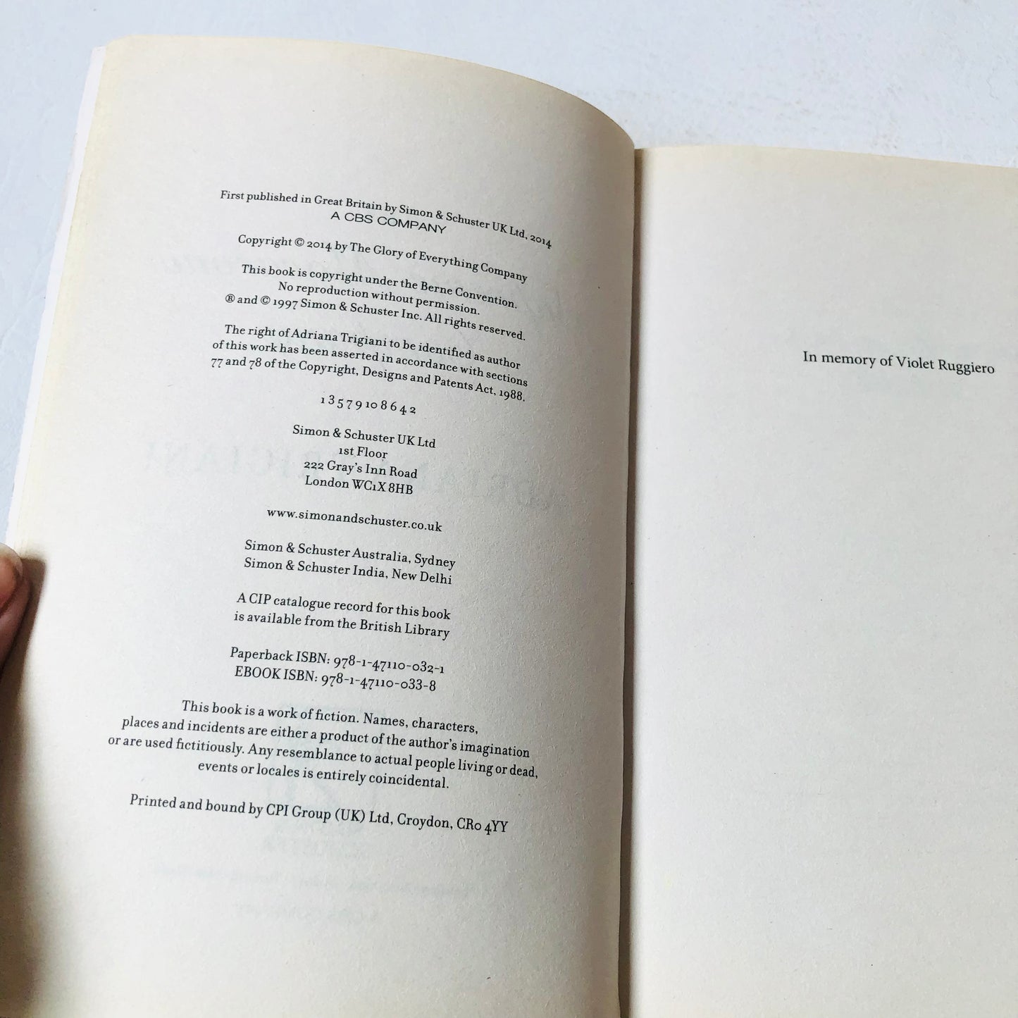 The Supreme Macaroni Company Adriana Trigiani Paperback Book (2014)