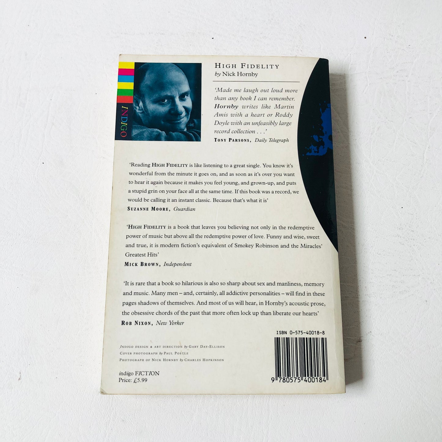 High Fidelity by Nick Hornby (Paperback, 1996) Fiction Novel Book