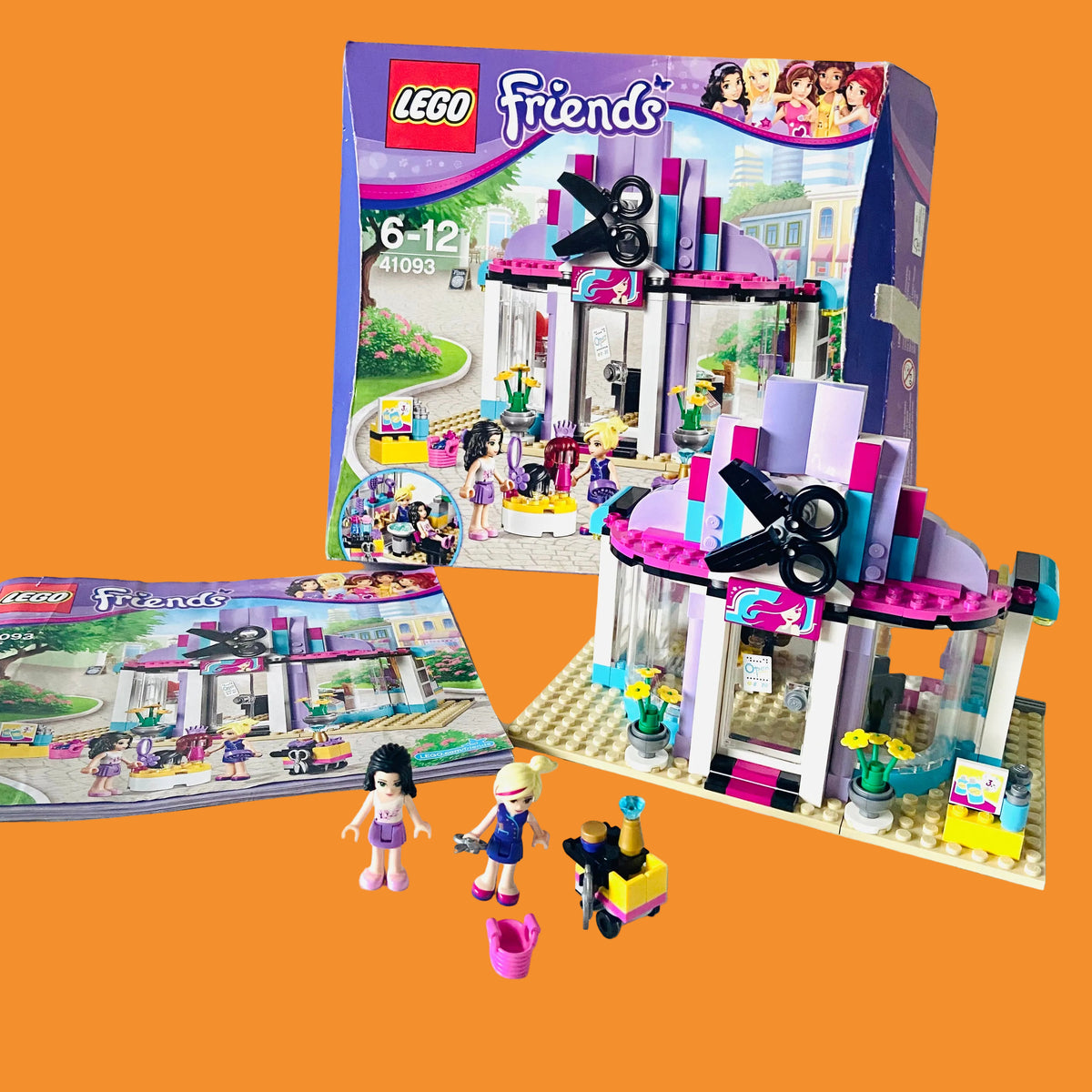 LEGO Friends: Heartlake City Hair Salon ( 41093) 100% Complete with Instructions, Box & Minifigures