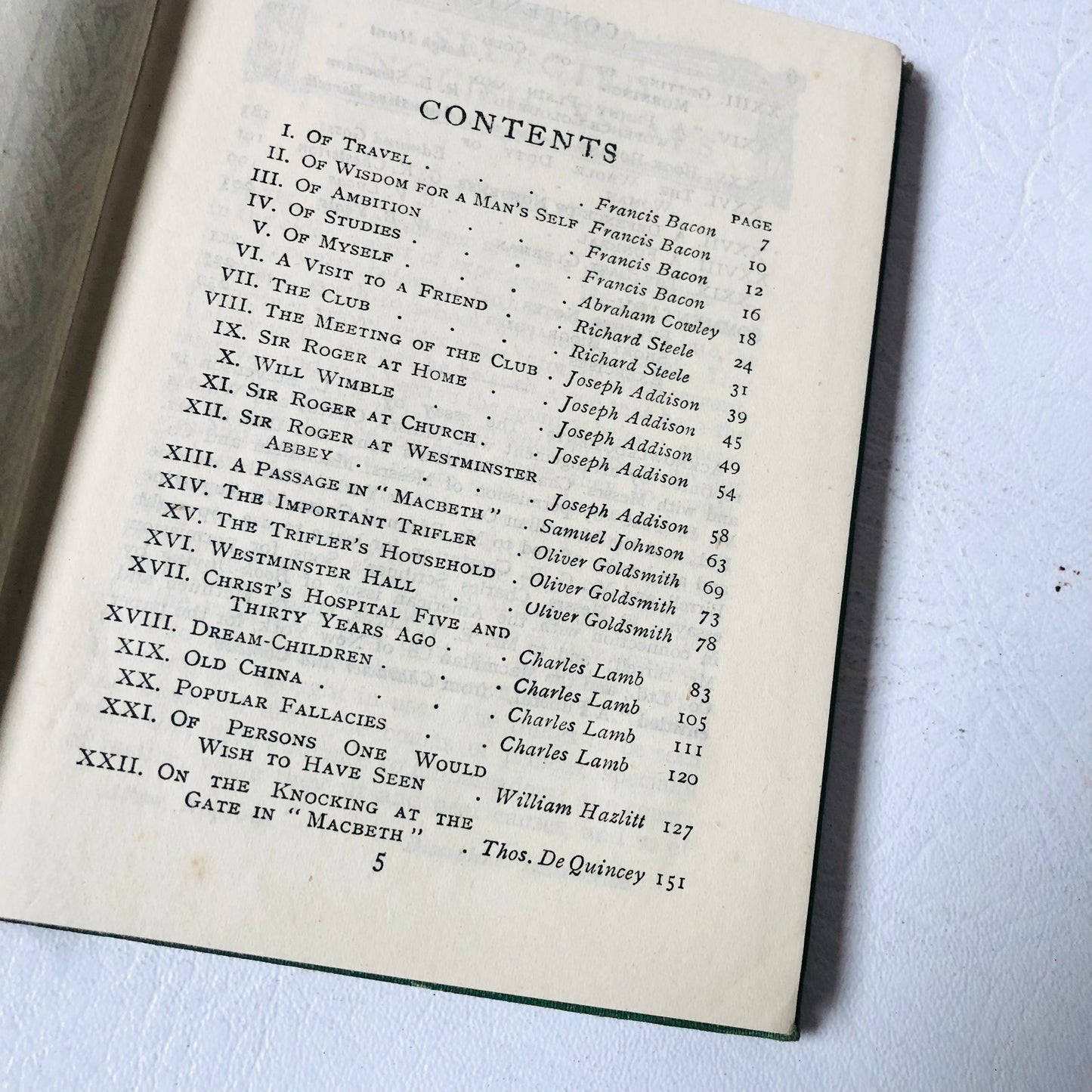 Selected English Essays By George G Loane 1945 Reprint Green Hardback