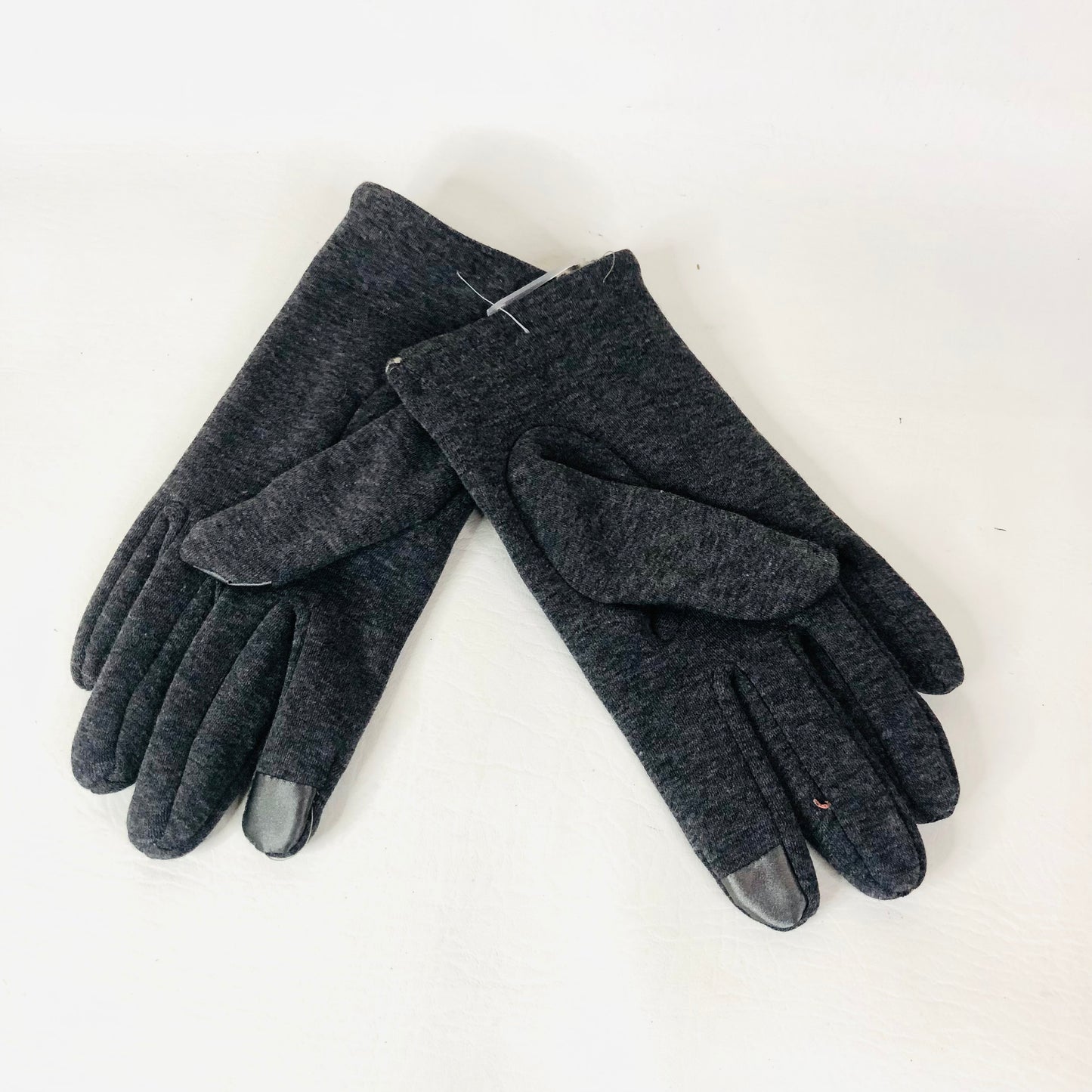 Junction Eighteen Grey & Leopard Print Trim Gloves With Touch Screen Pad NEW