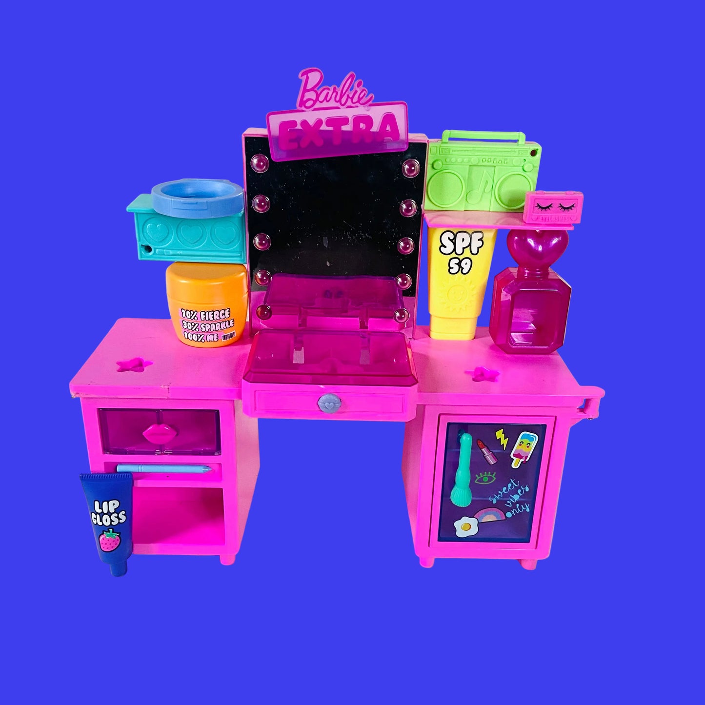 Barbie Extra | Mattel | Pink Vanity Set Dressing Table Playset | Incomplete & Untested