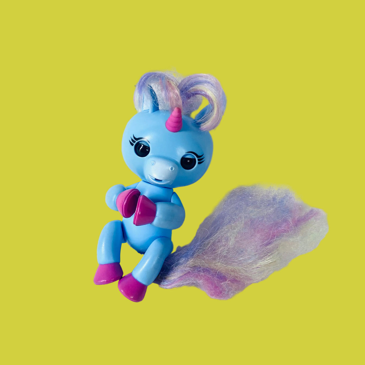 Fingerlings | Stella Interactive Baby Unicorn | Blue With Rainbow Mane | Tested Working