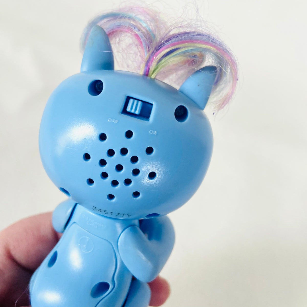 Fingerlings | Stella Interactive Baby Unicorn | Blue With Rainbow Mane | Tested Working