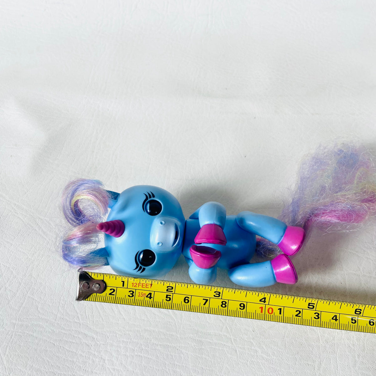 Fingerlings | Stella Interactive Baby Unicorn | Blue With Rainbow Mane | Tested Working