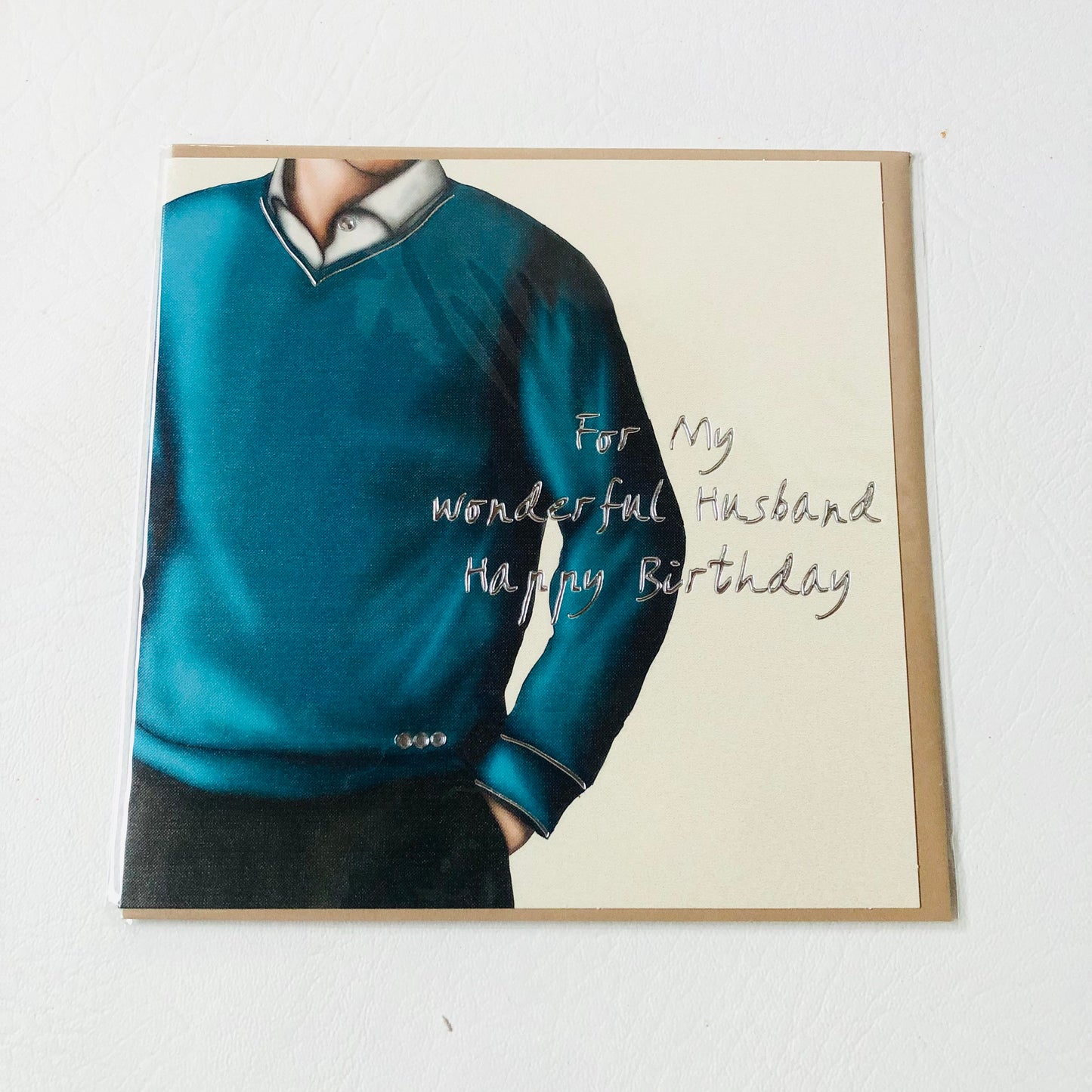 Wonderful Husband Happy Birthday Greeting Card Hand Finished Gem Detail UK Made