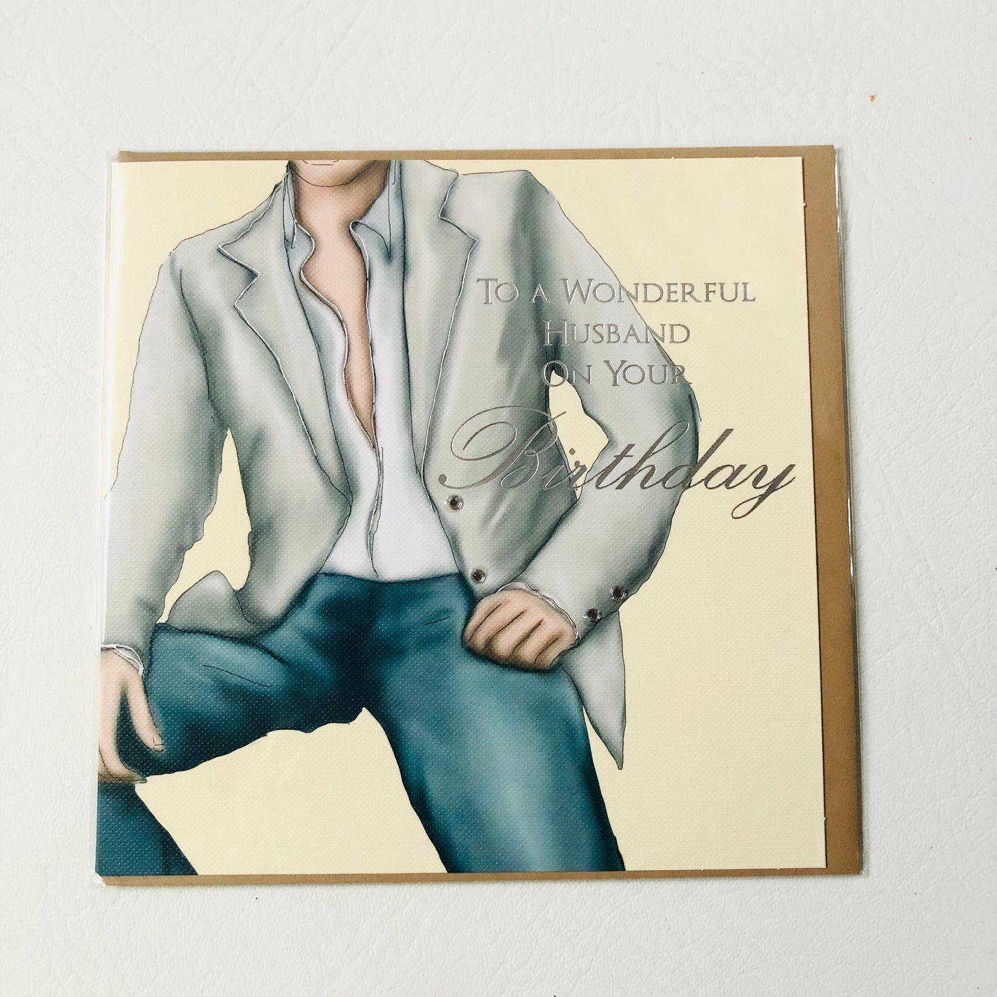 Luxury Husband Birthday Card - Hand-Finished Gem Detail, Candy Luxe by Mary Kate