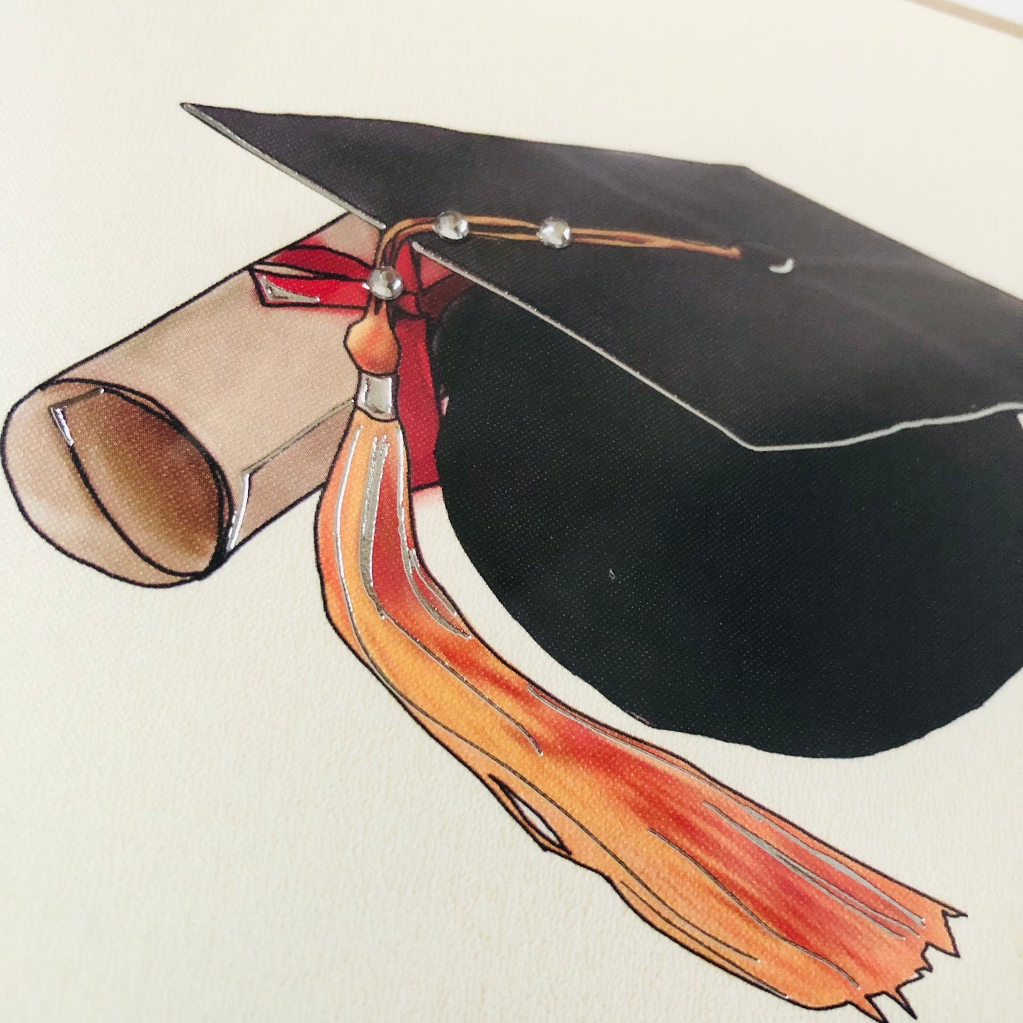 Congratulations Graduation Greeting Card Hand Finished Gem Detail UK Made