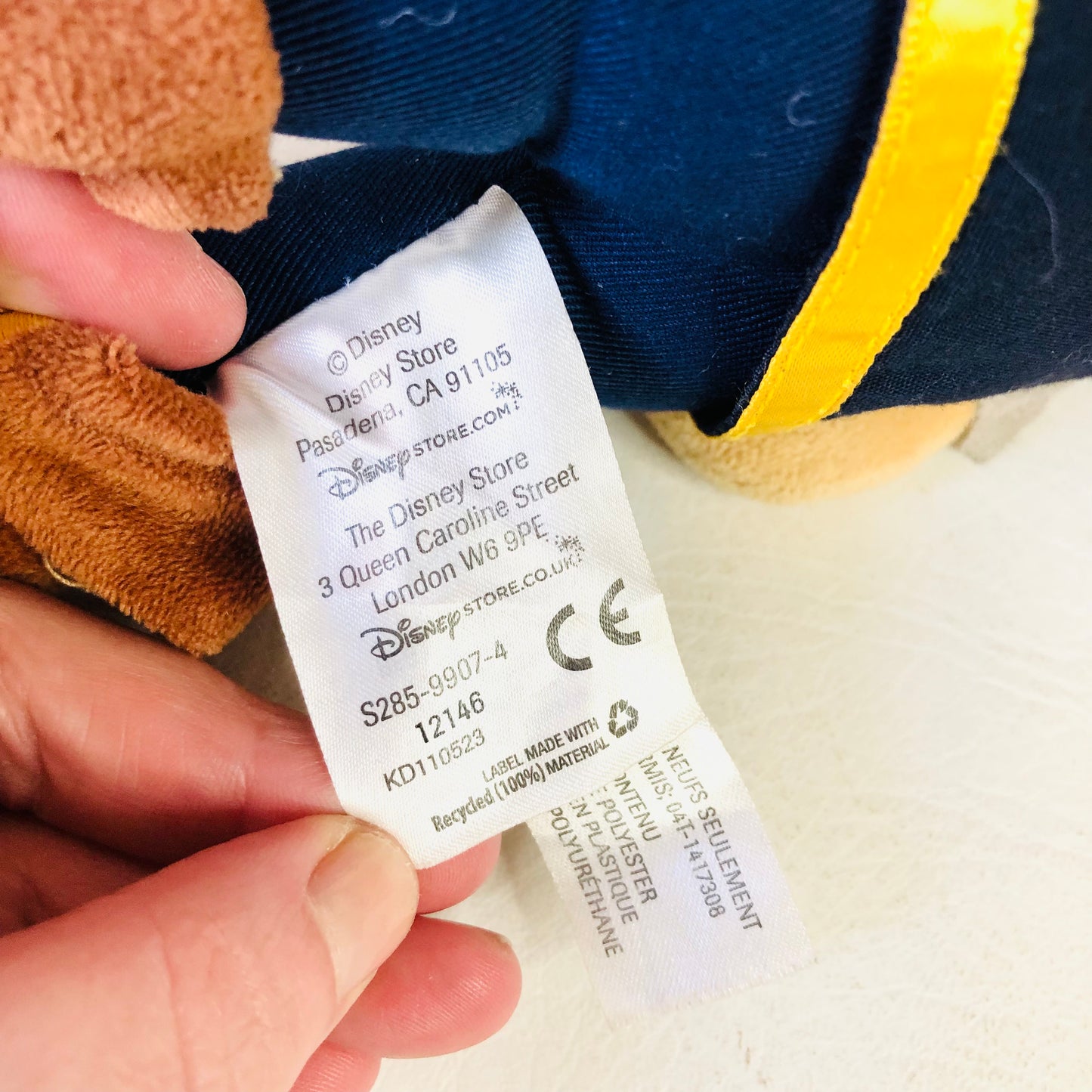 Disney  Store Jake Never Land Pirates Plush 13 Inch Stuffed Doll Toy