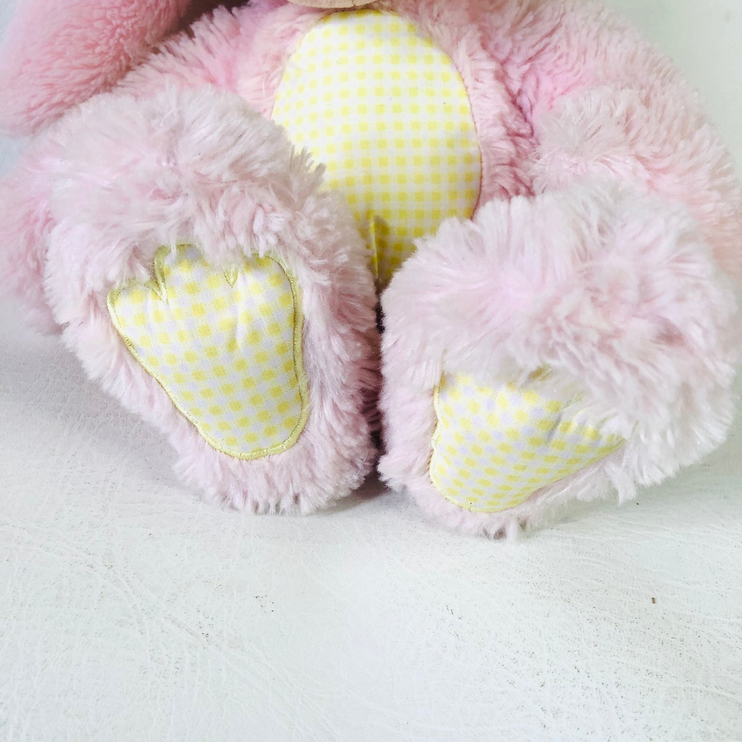 Disney Store Minnie Mouse Easter Bunny Costume Plush Pink & Yellow Gingham Toy
