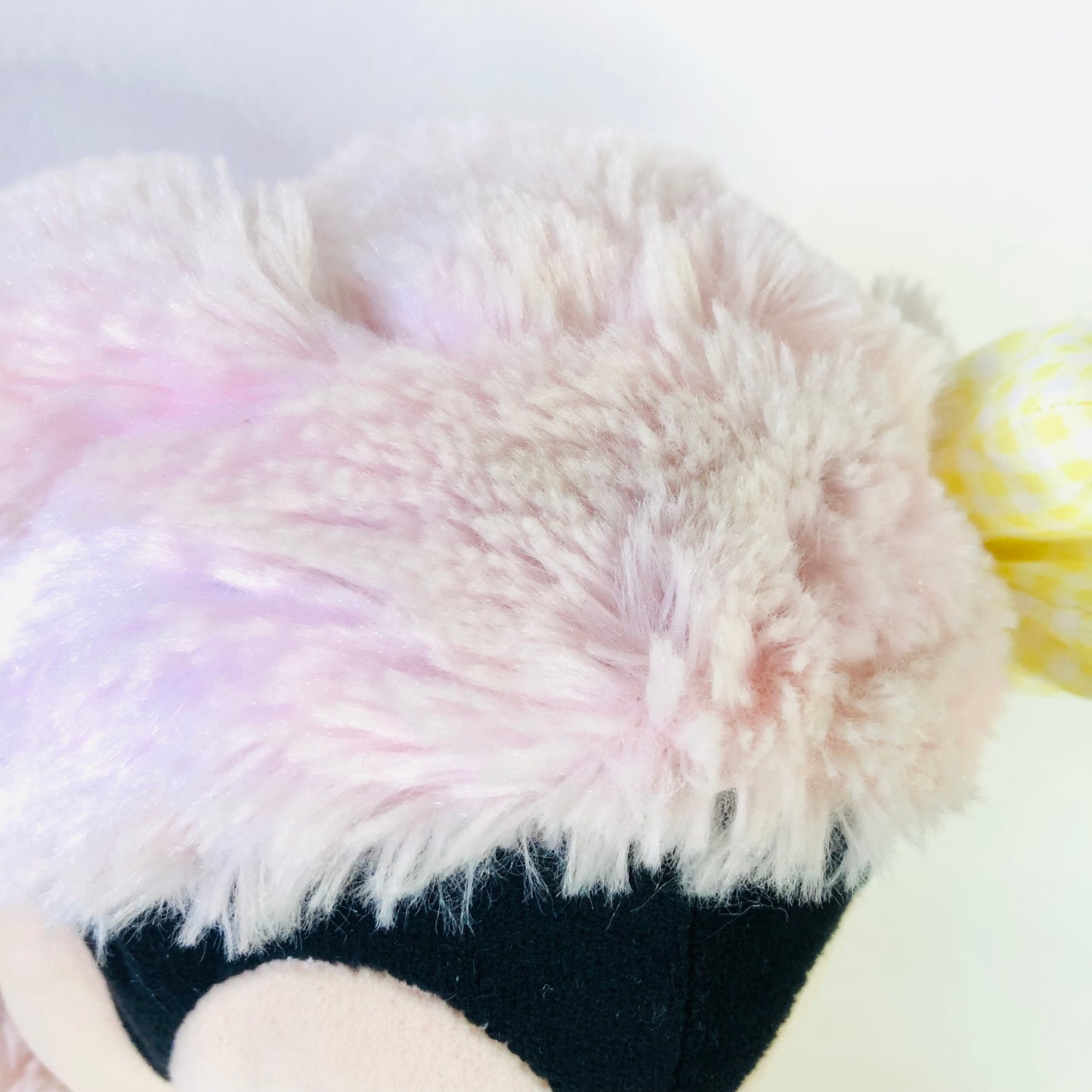 Disney Store Minnie Mouse Easter Bunny Costume Plush Pink & Yellow Gingham Toy