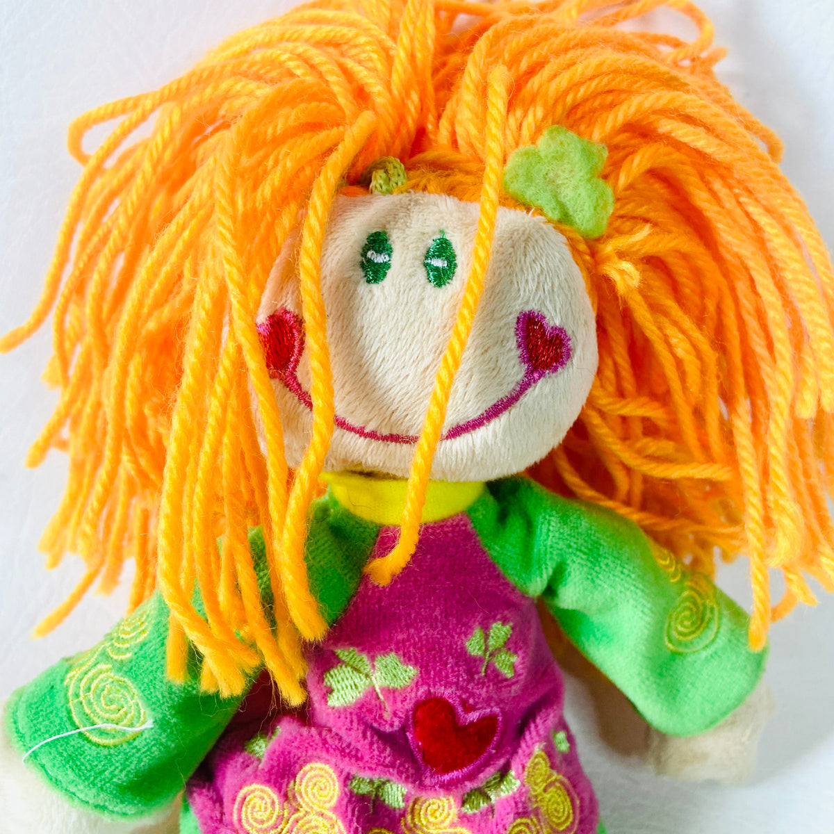 John Hinde LTD | Ginger Girl Soft Doll Plush | Irish Dancer | Pink & Green |10" | Retro Y2K