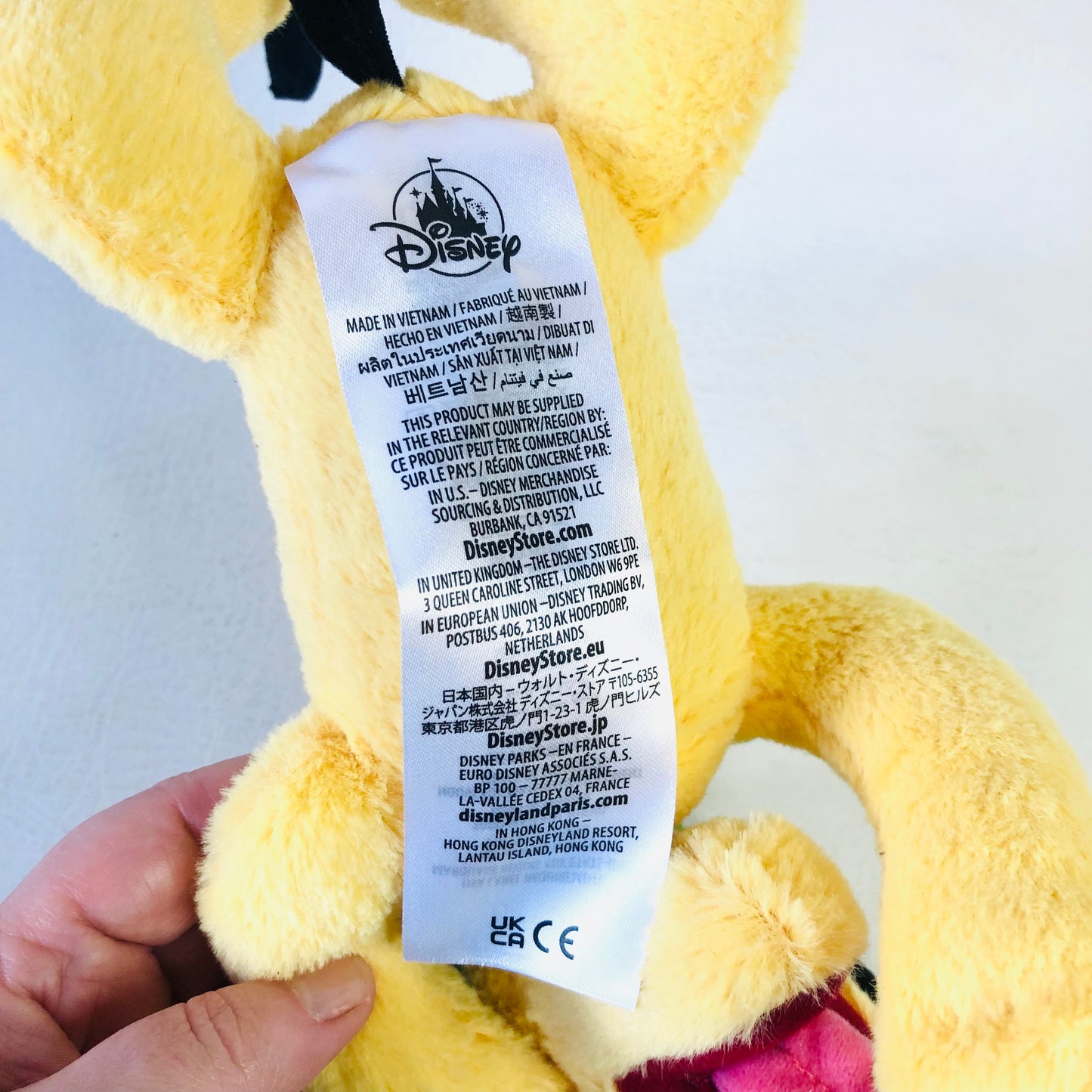 Disney Store Genuine Authentic Original Plush Pluto Dog Lying Down 11” Soft Toy