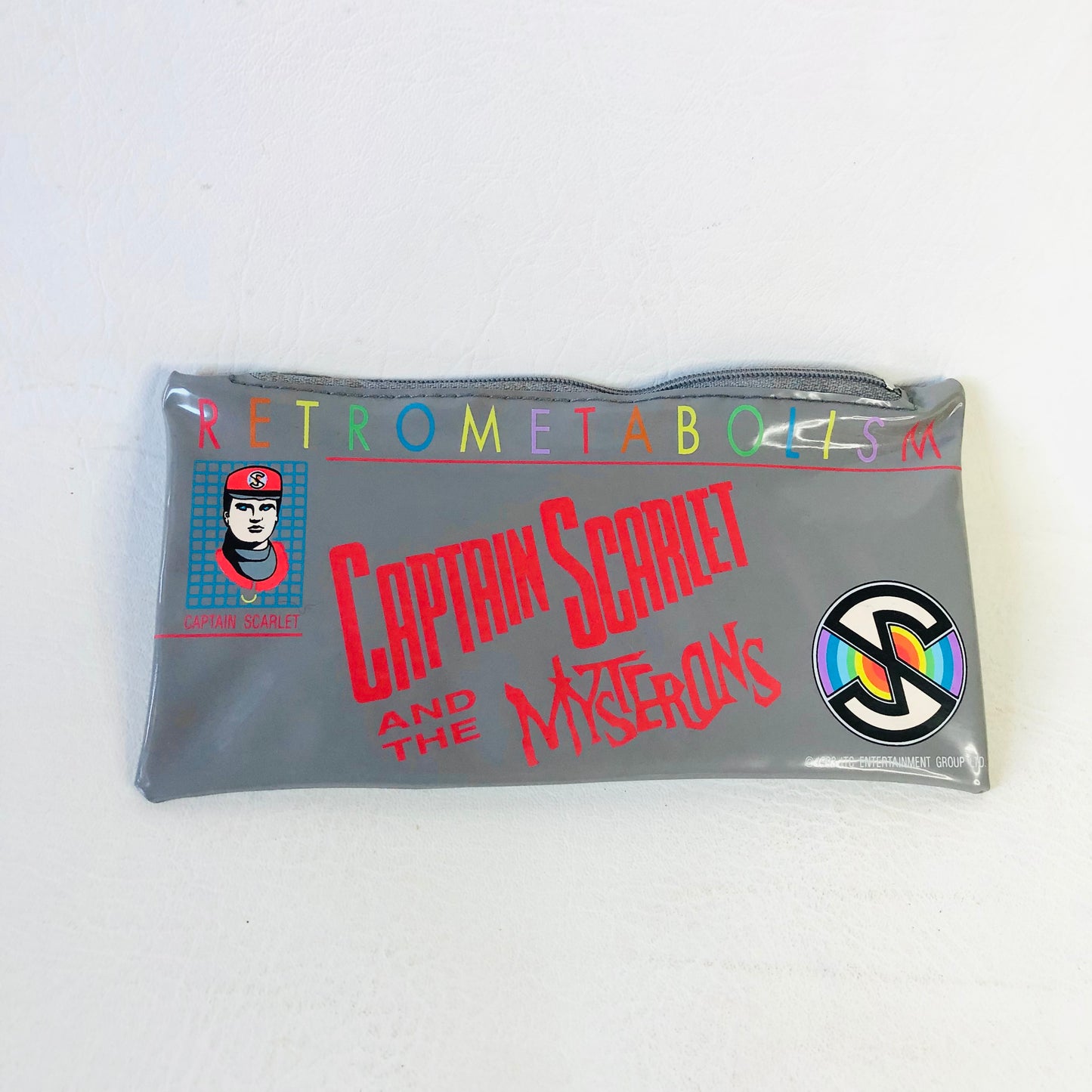 Vintage 1993 Captain Scarlet & Mysterons Grey Pencil Case By Retrometabolism NEW