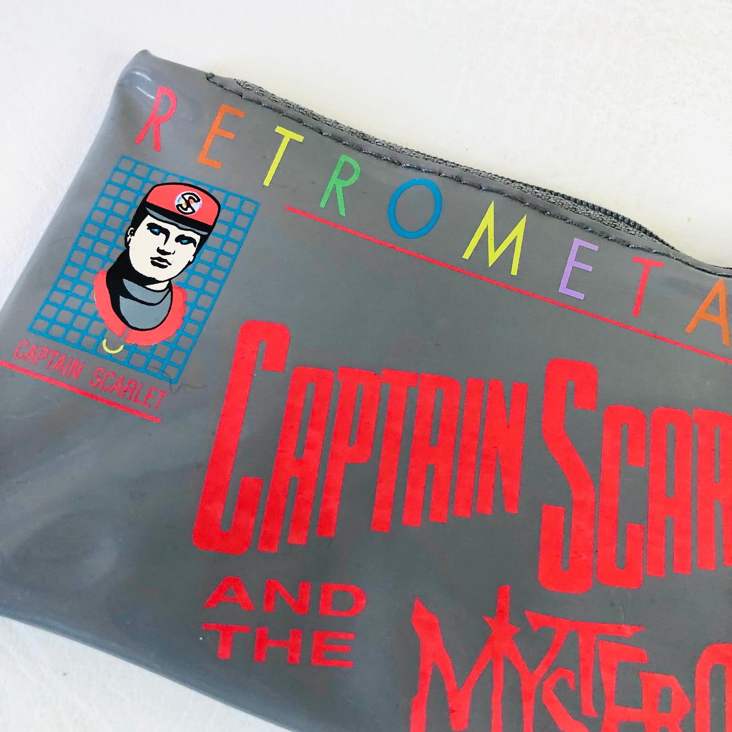 Vintage 1993 Captain Scarlet & Mysterons Grey Pencil Case By Retrometabolism NEW